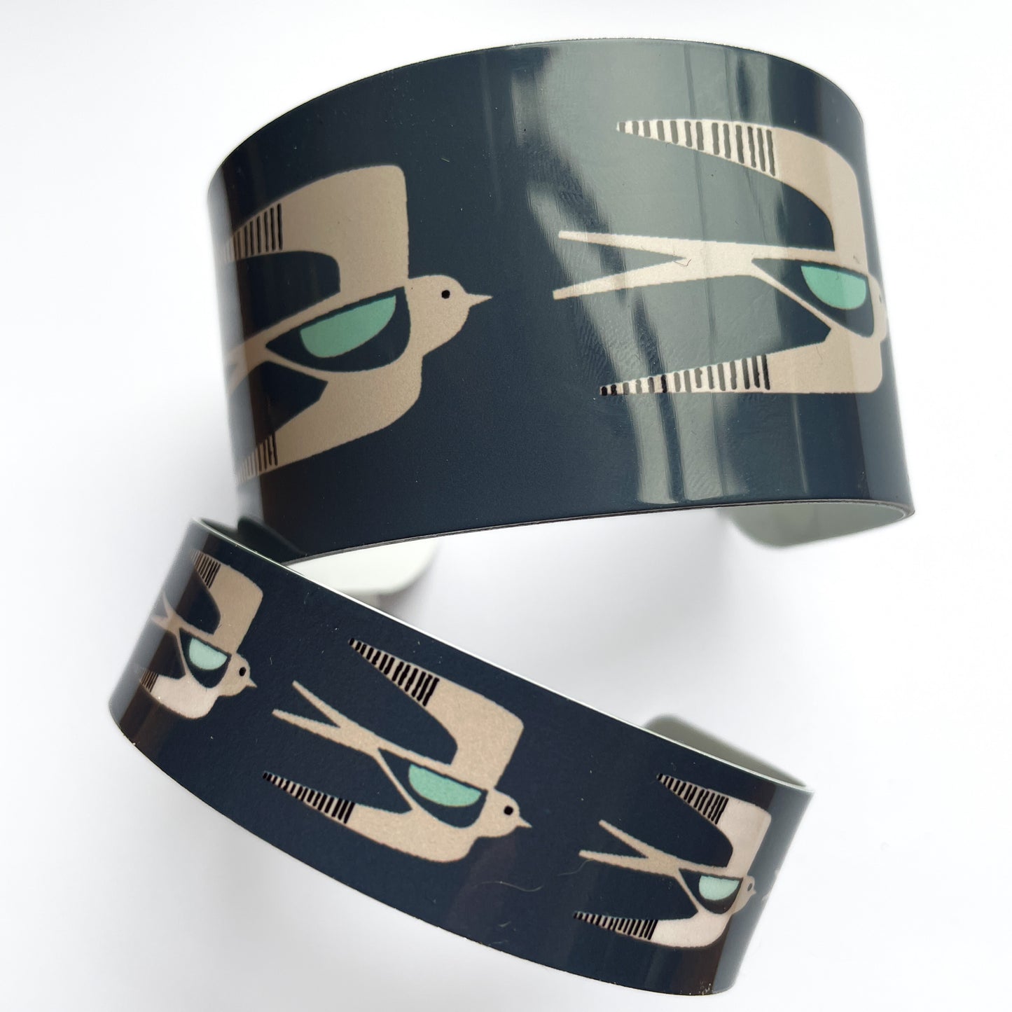 Swallows Narrow Cuff - Dark Teal (New)