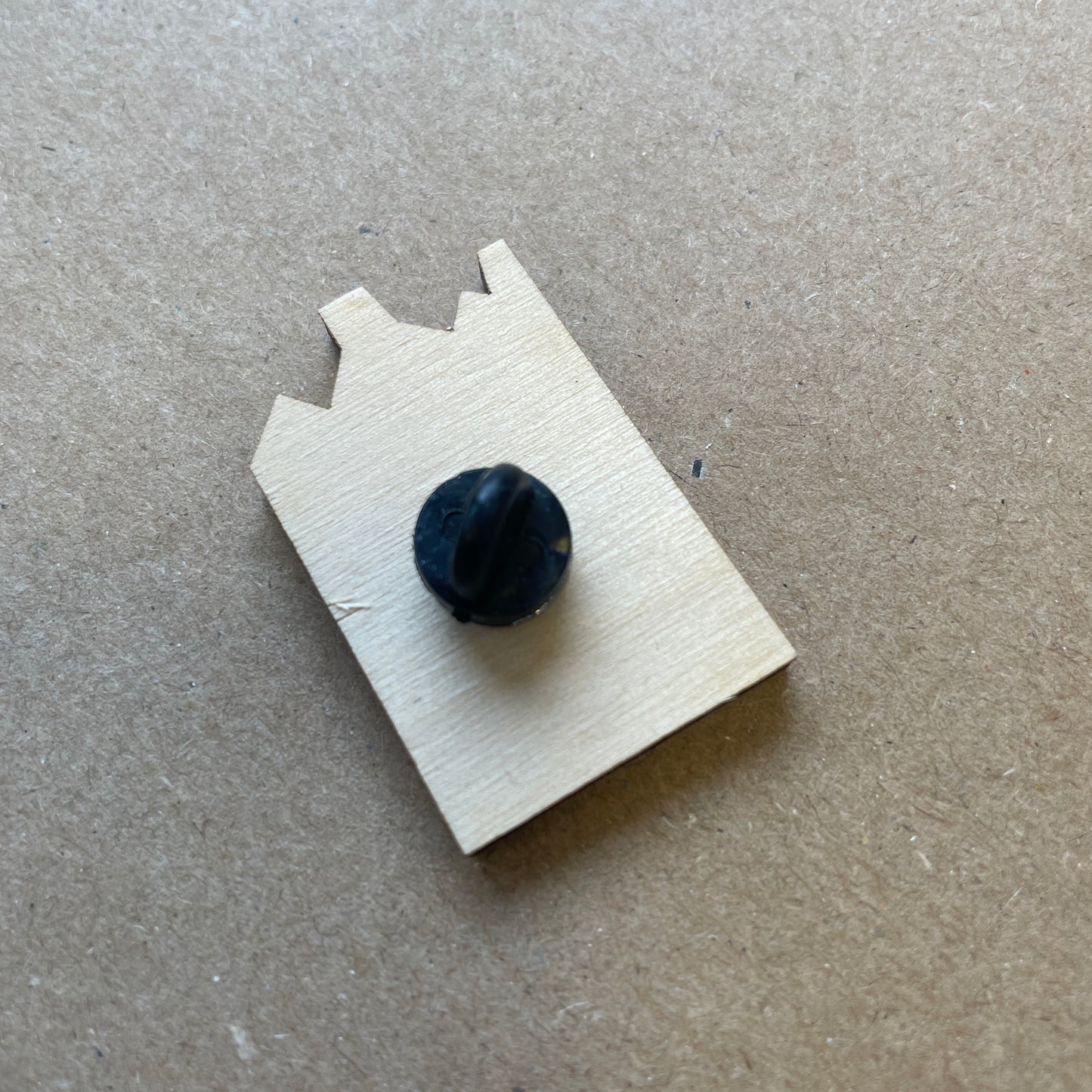 Edinburgh Tenement Wooden Pin Badge