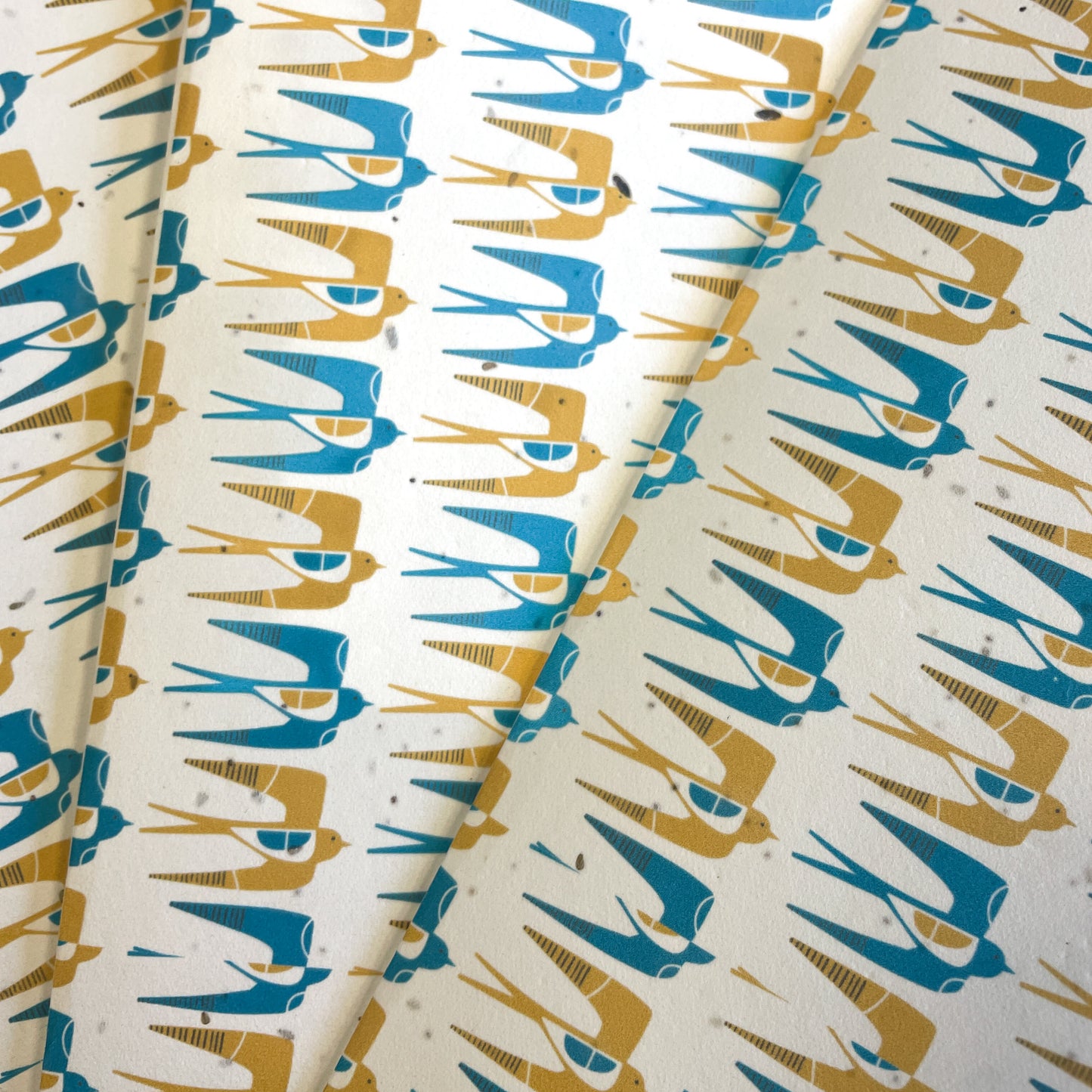 Seed Paper Notecard - Swallow Pattern
