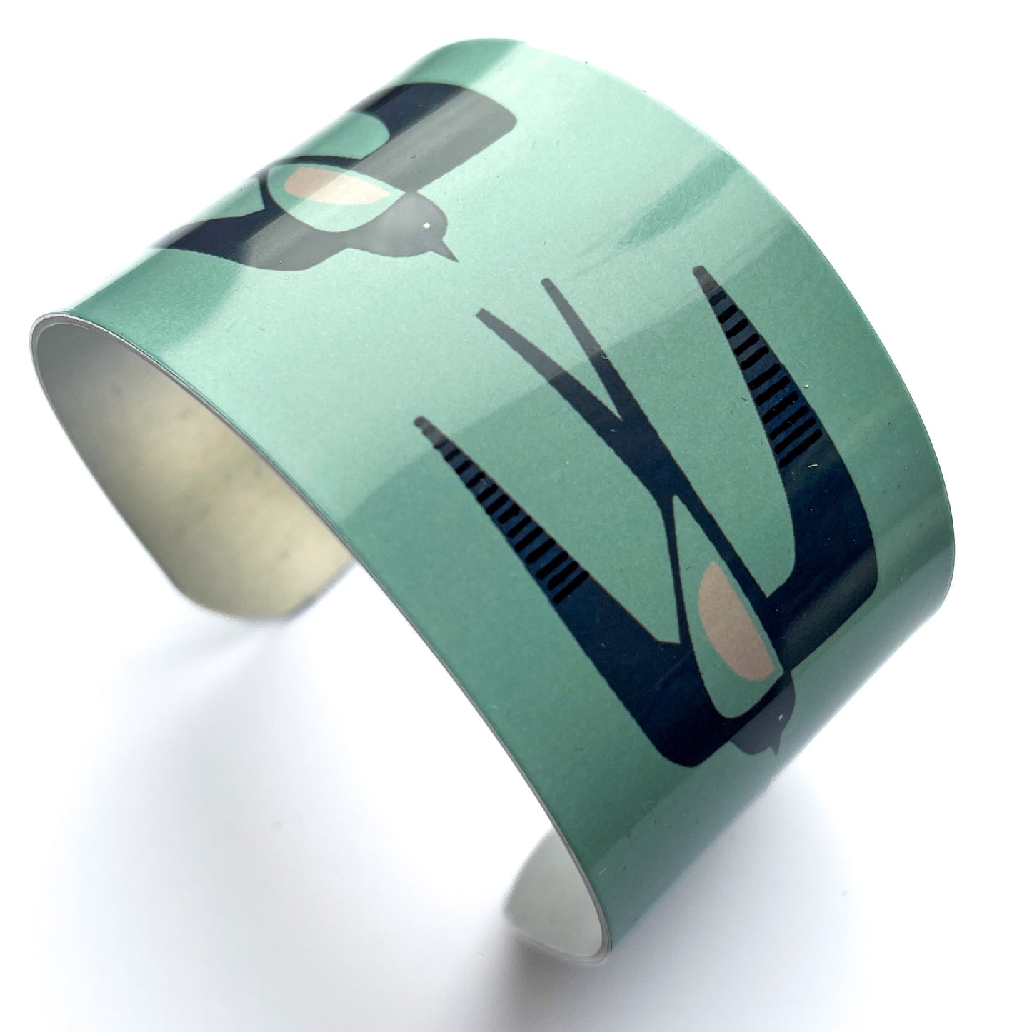 Swallows Wide Cuff - Light Teal (New)