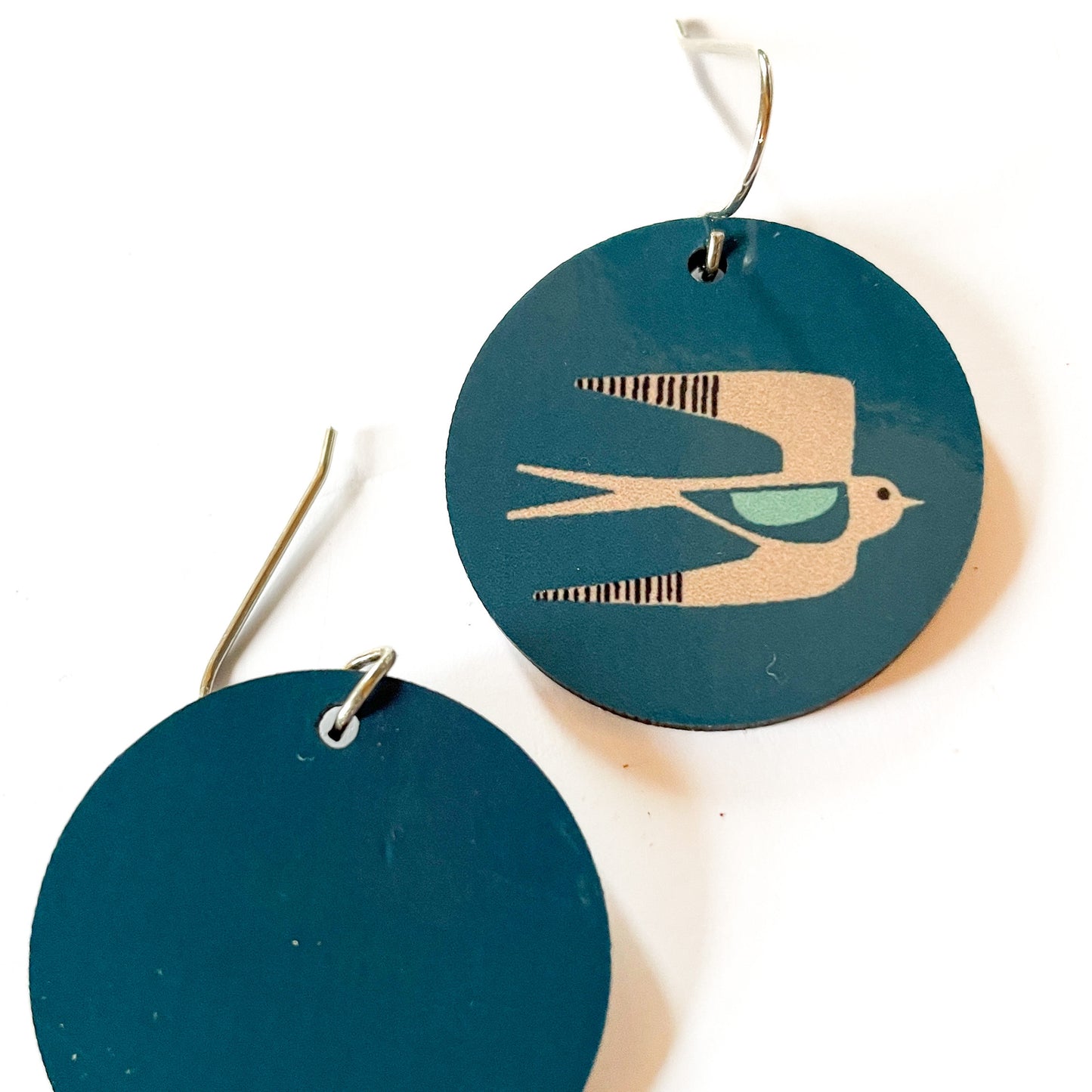 Swallow Earrings - Dark Teal