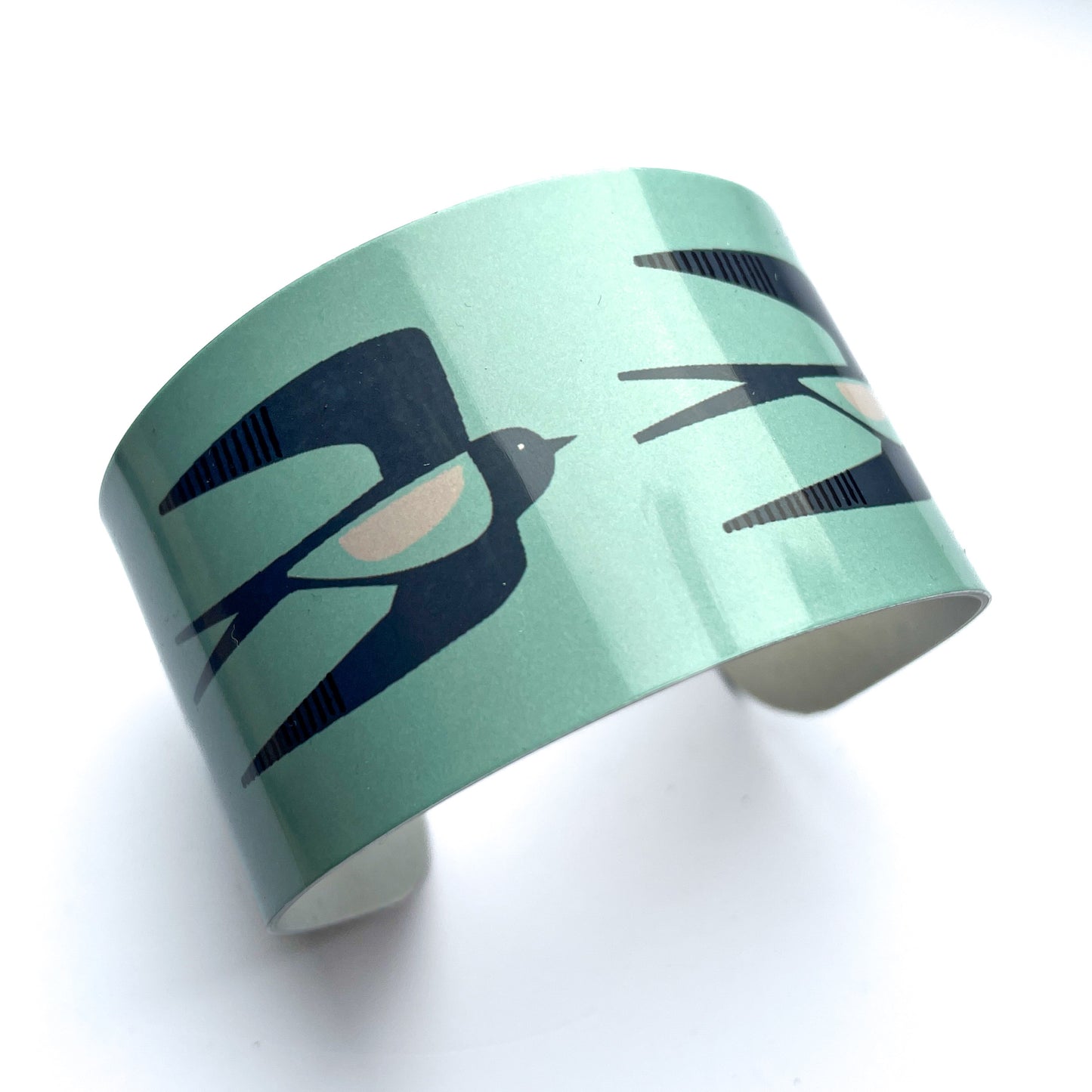 Swallows Wide Cuff - Light Teal (New)
