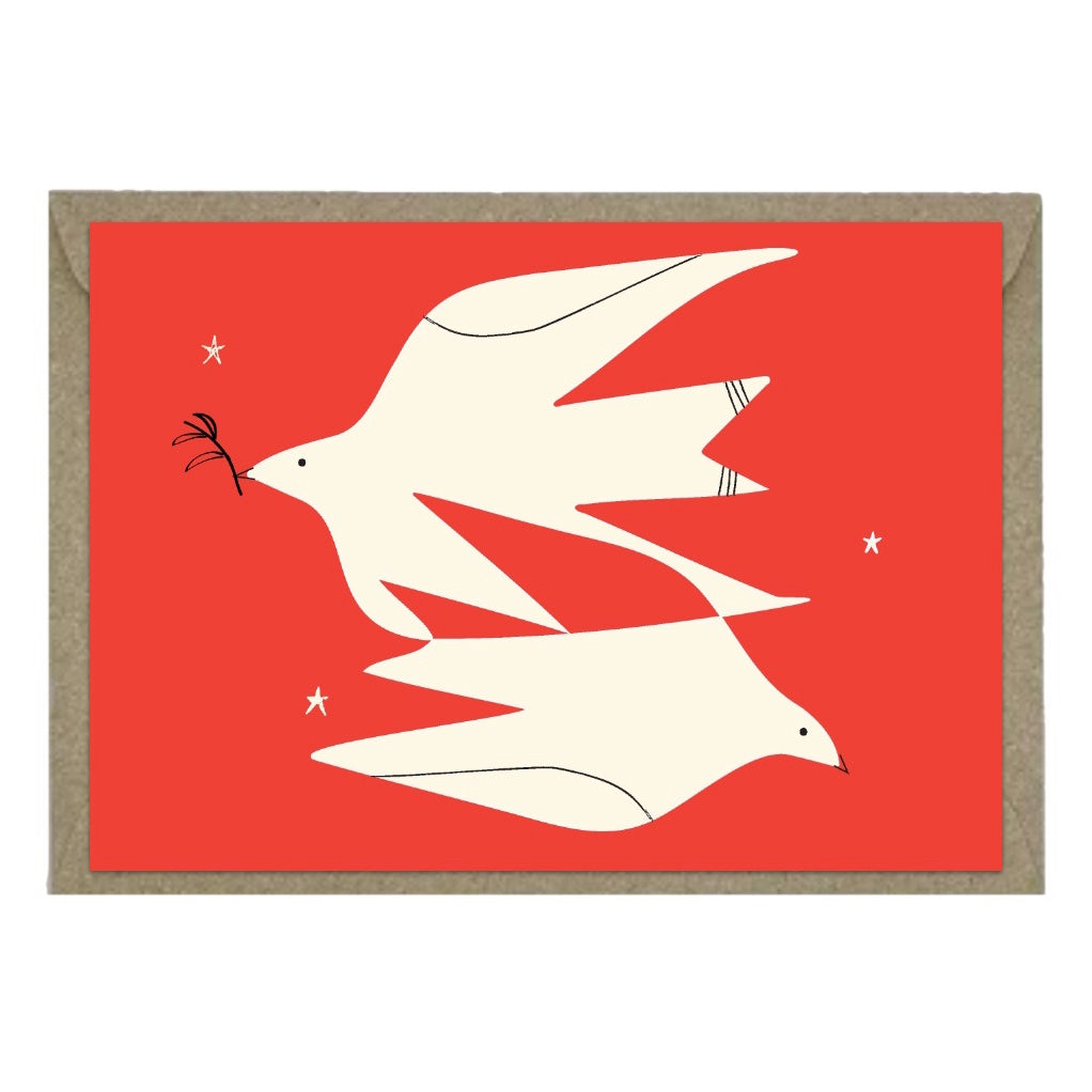 Peace Doves Christmas Card