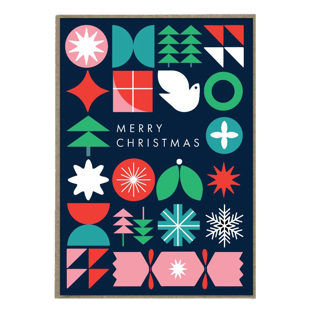 Festive Shapes Christmas Card