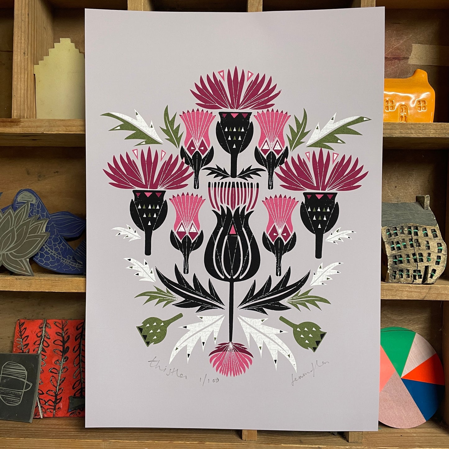 Thistles Art Print