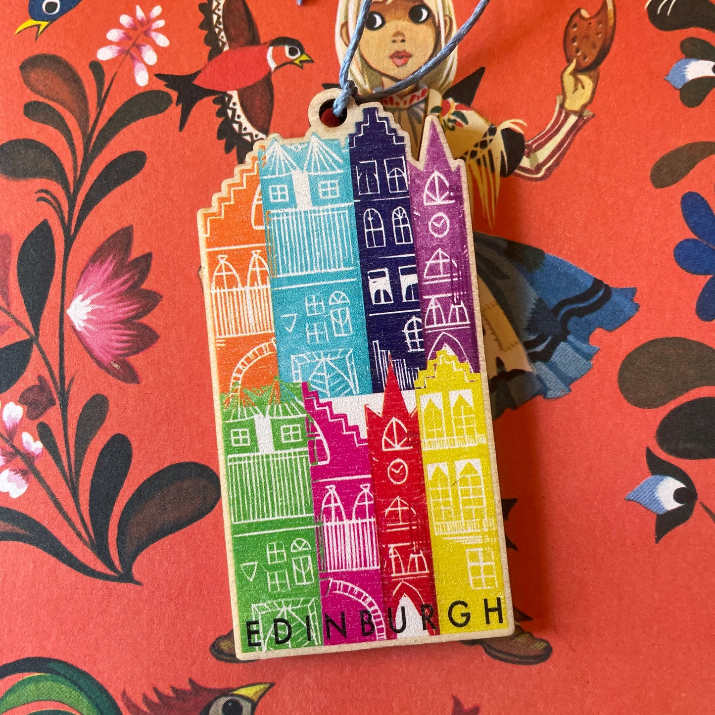 Edinburgh Buildings Wooden Decoration