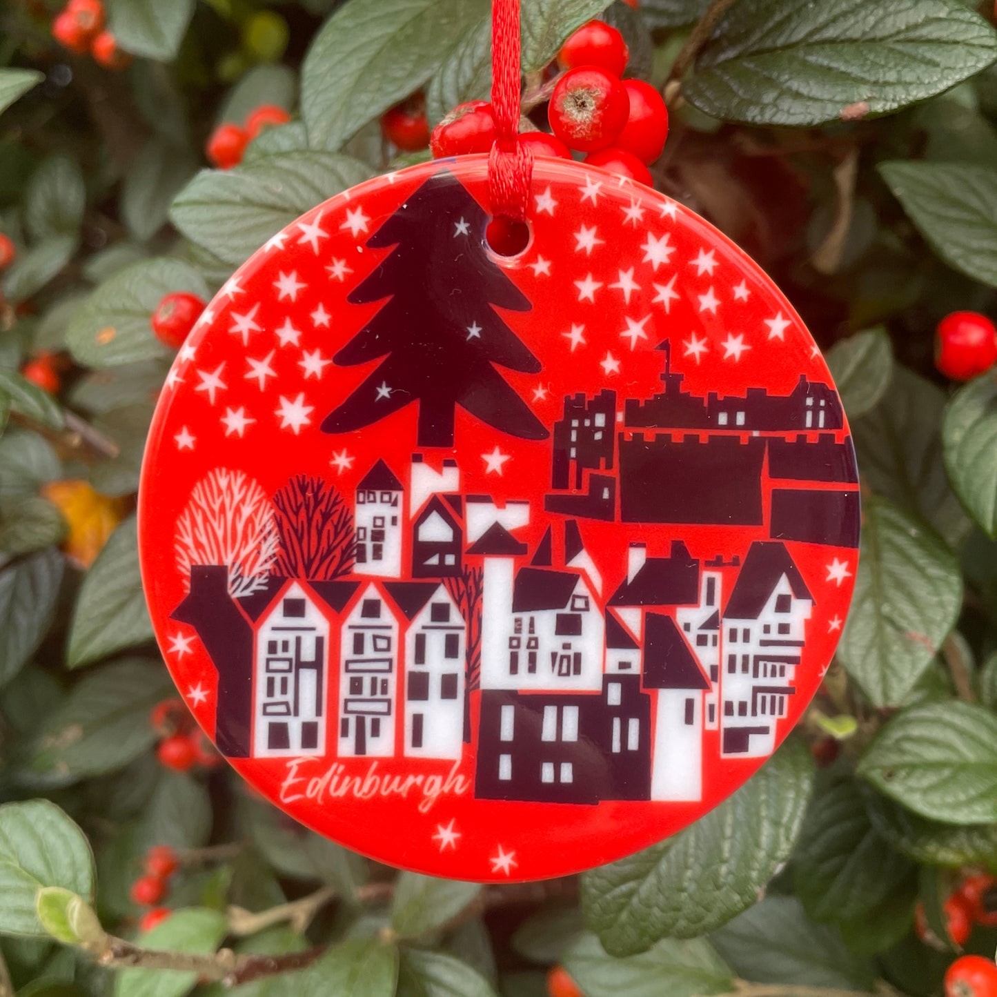 Edinburgh Christmas Ornament (Red)