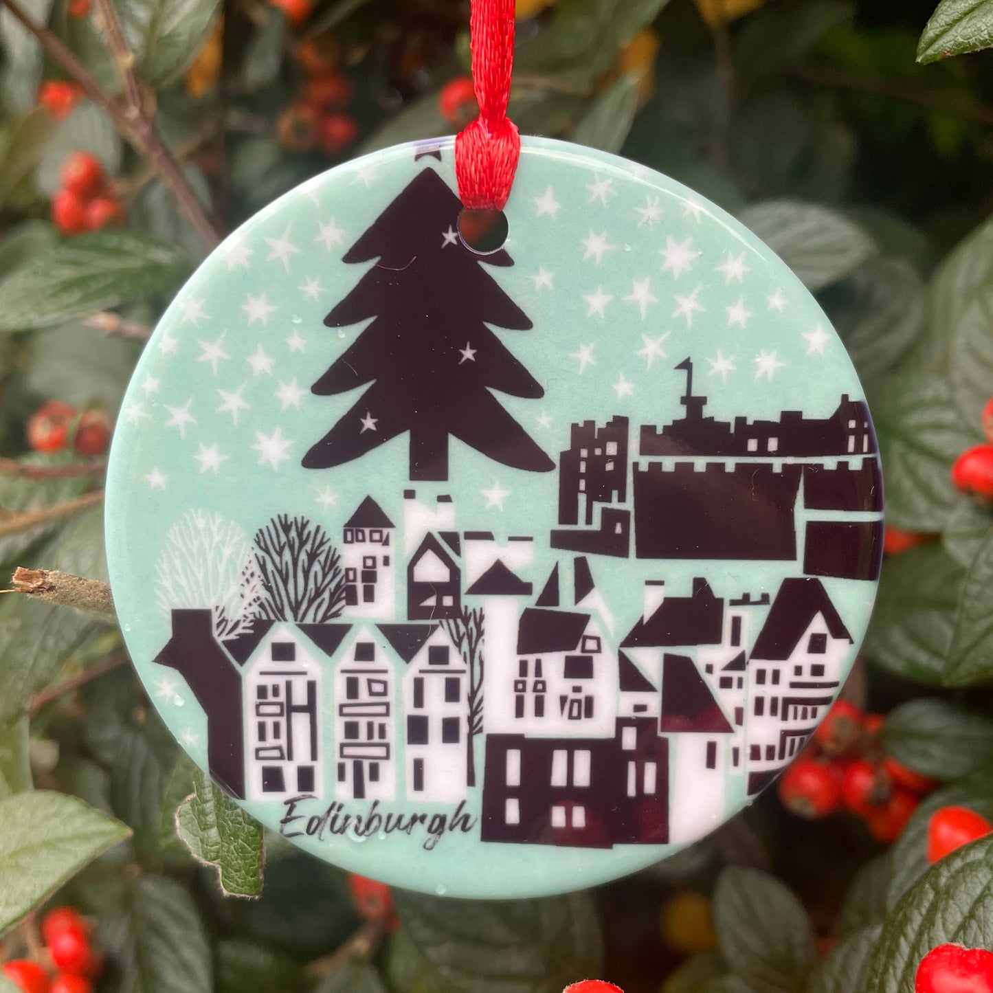 Edinburgh Christmas Ornament (Mint Green)
