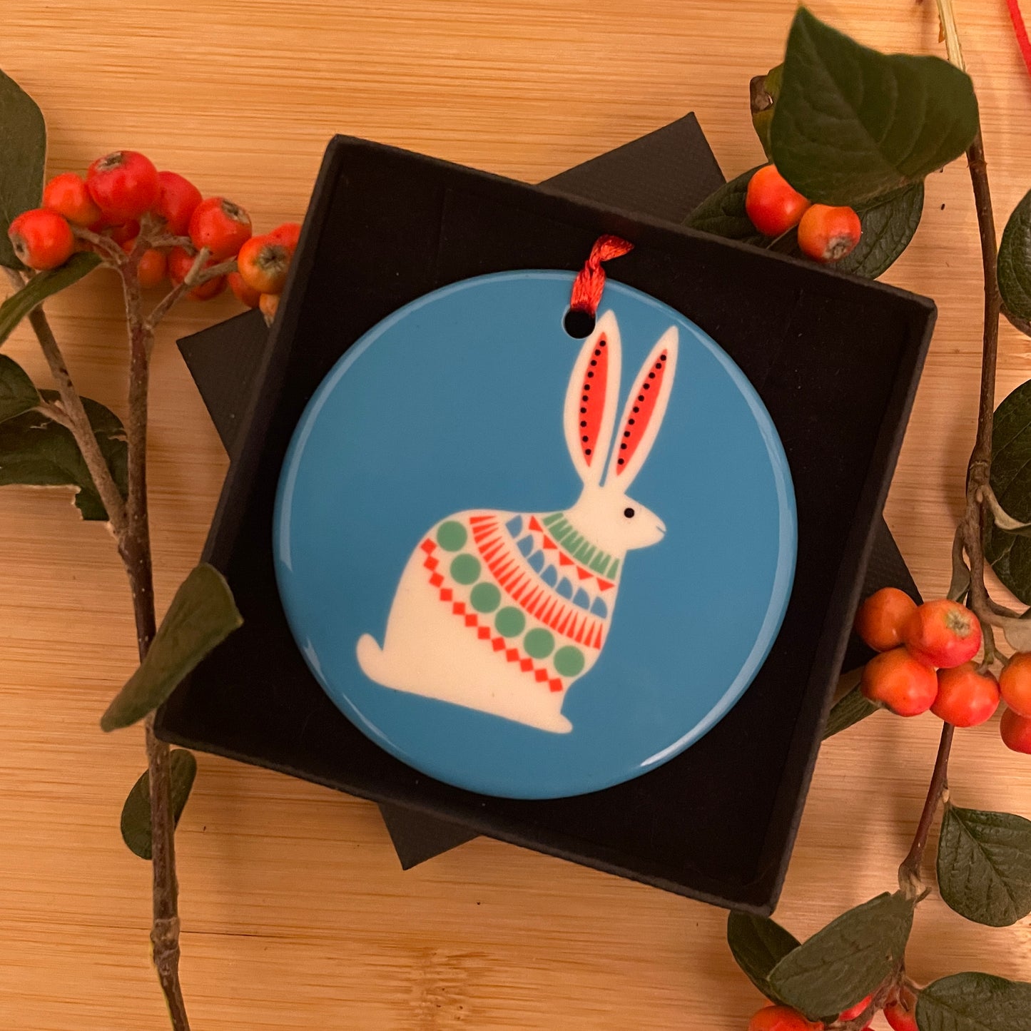 Christmas Hare Ornament