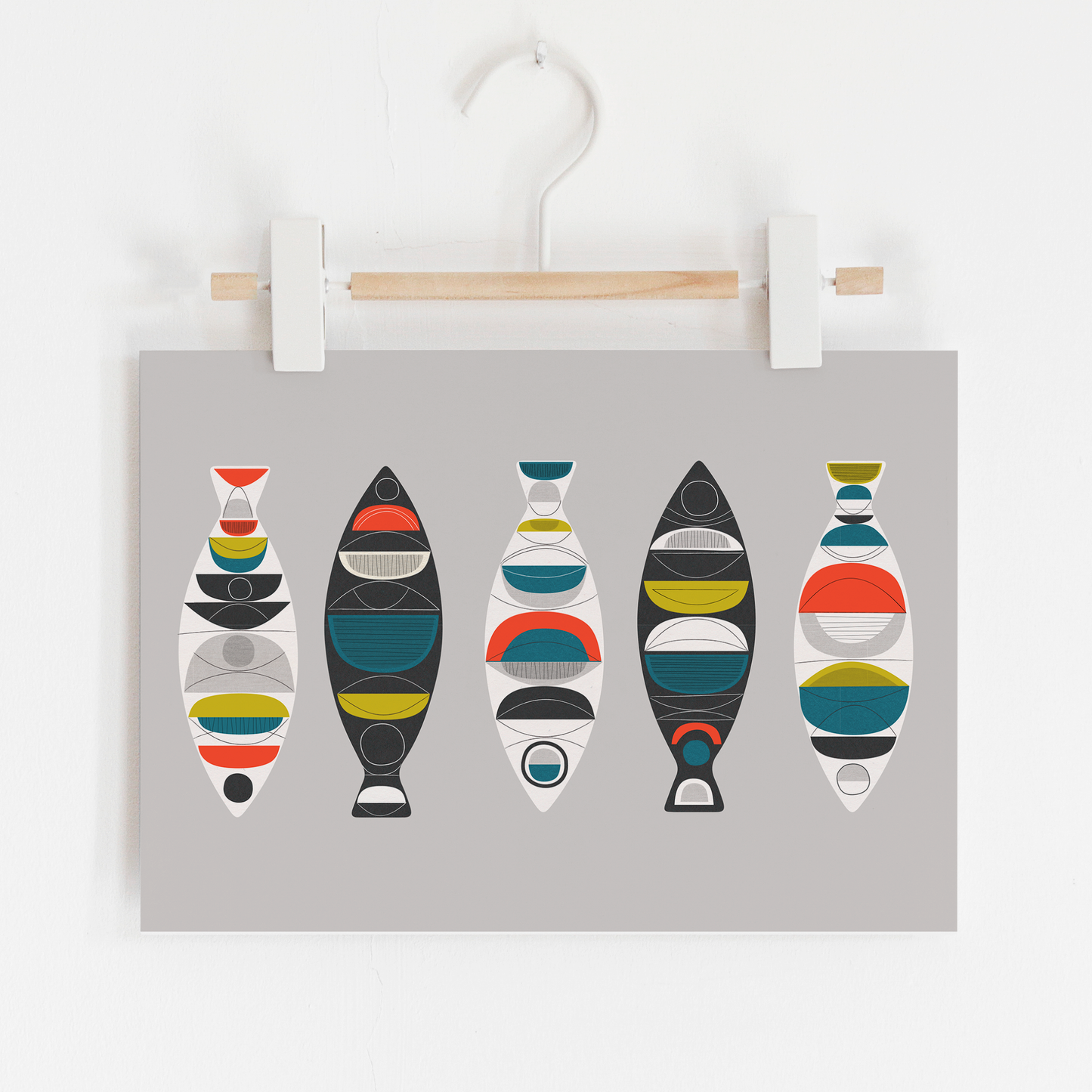Midcentury Fish Art Print