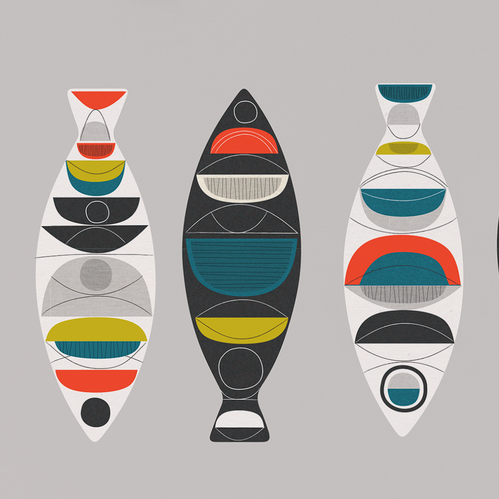 Midcentury Fish Art Print