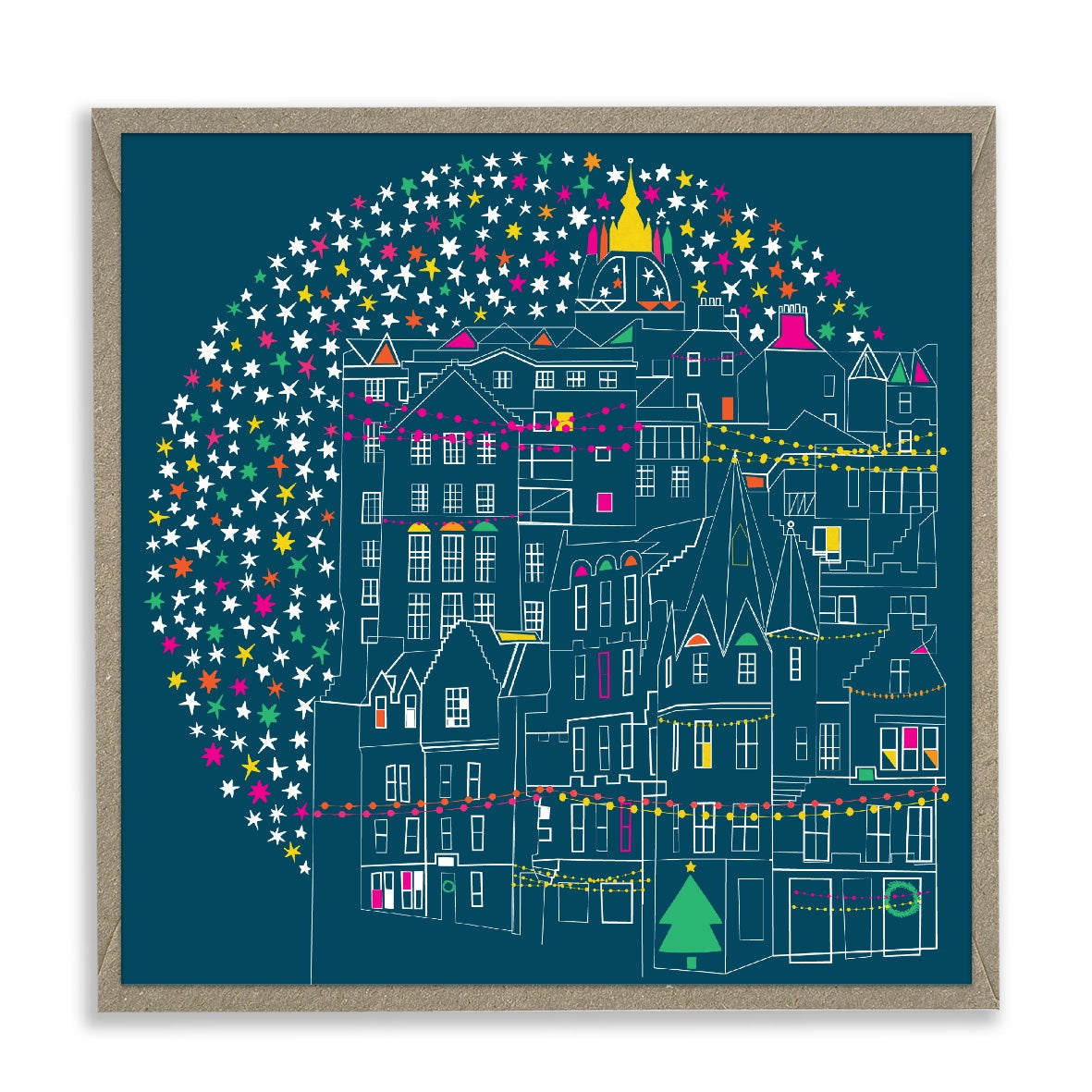 Starry Edinburgh Christmas Card