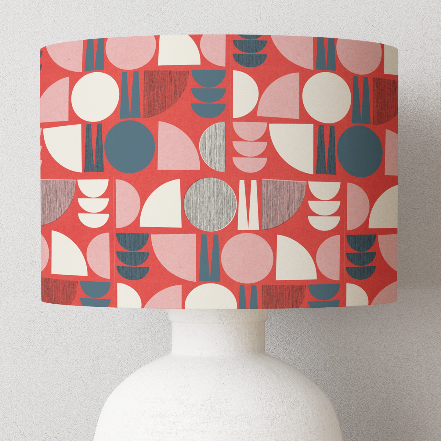 Shapes Lampshade (Red & Pink)