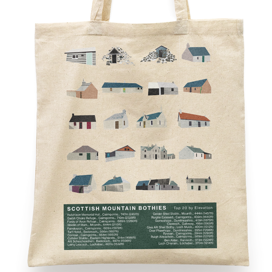Scottish Bothies Rainproof Tote Bag