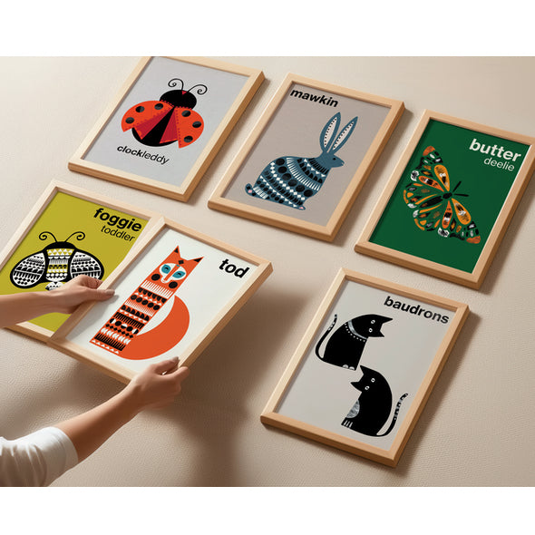 Gallery Set of 6 Scots Language Prints (Two Sizes Available)