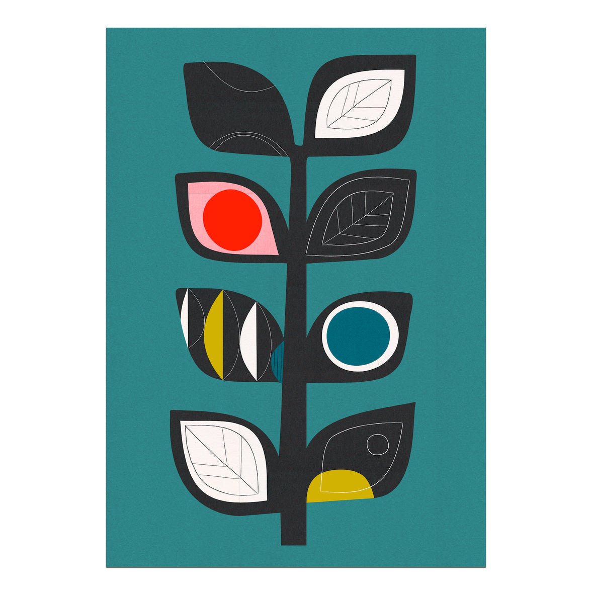Midcentury Floral Card