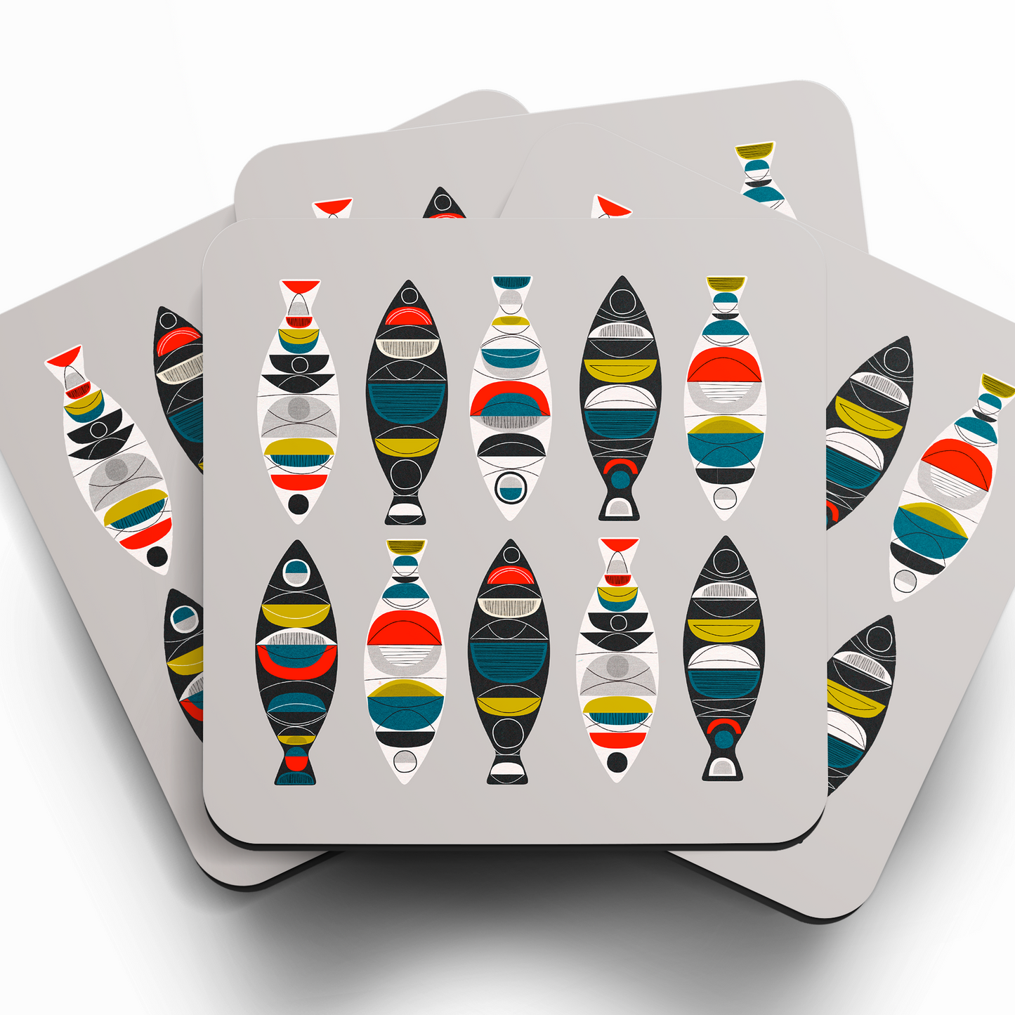 Midcentury Fish Coaster