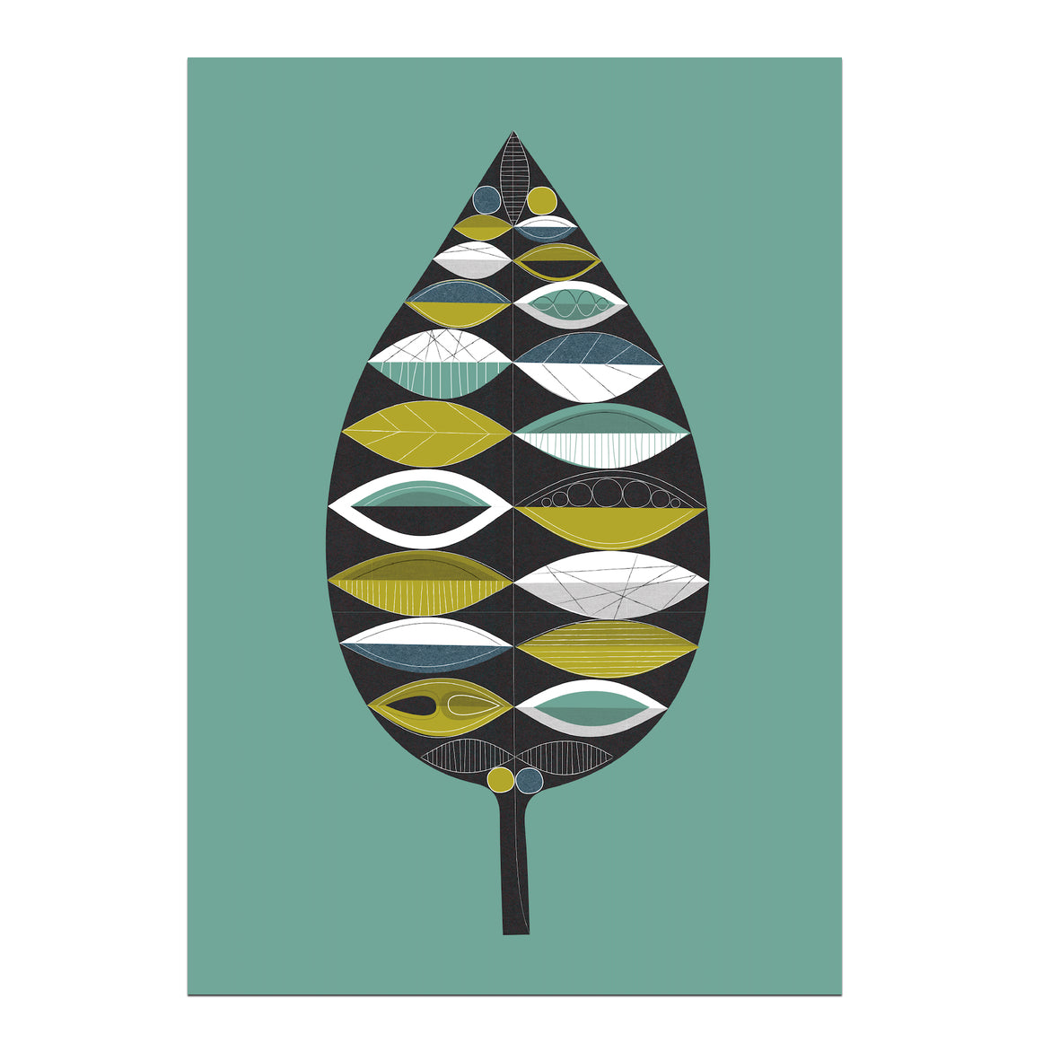 Midcentury Leaf Card