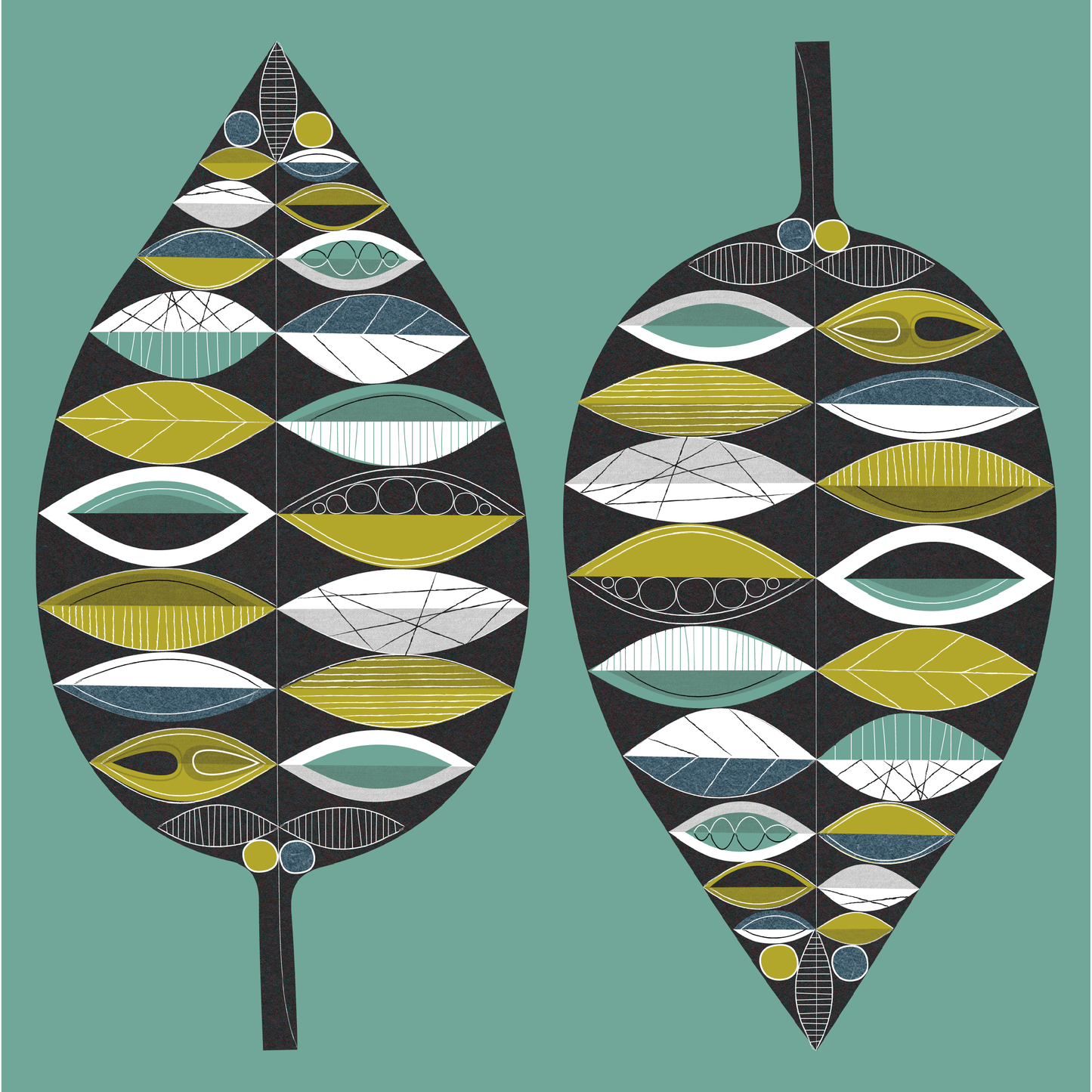 Midcentury Leaves Lampshade