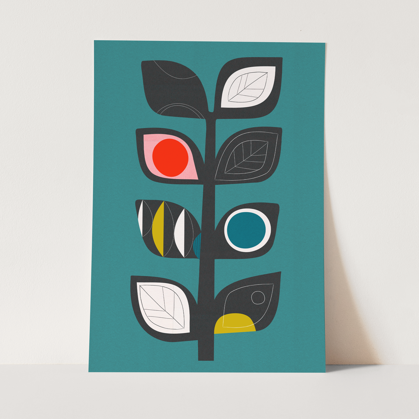 Midcentury Floral Art Print