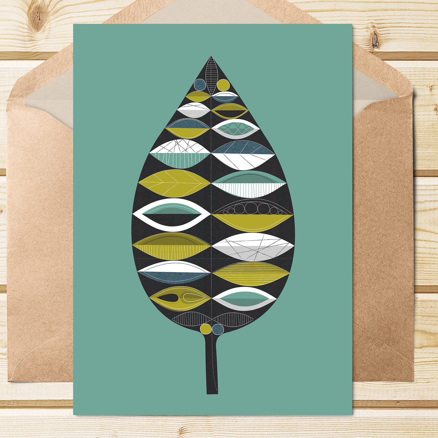 Midcentury Leaf Card