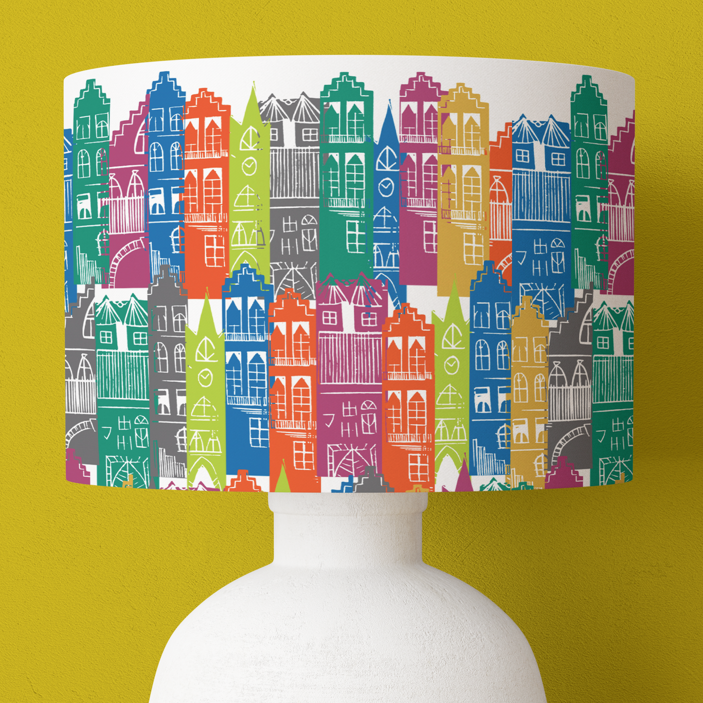 Rainbow Edinburgh Cityscape Lampshade