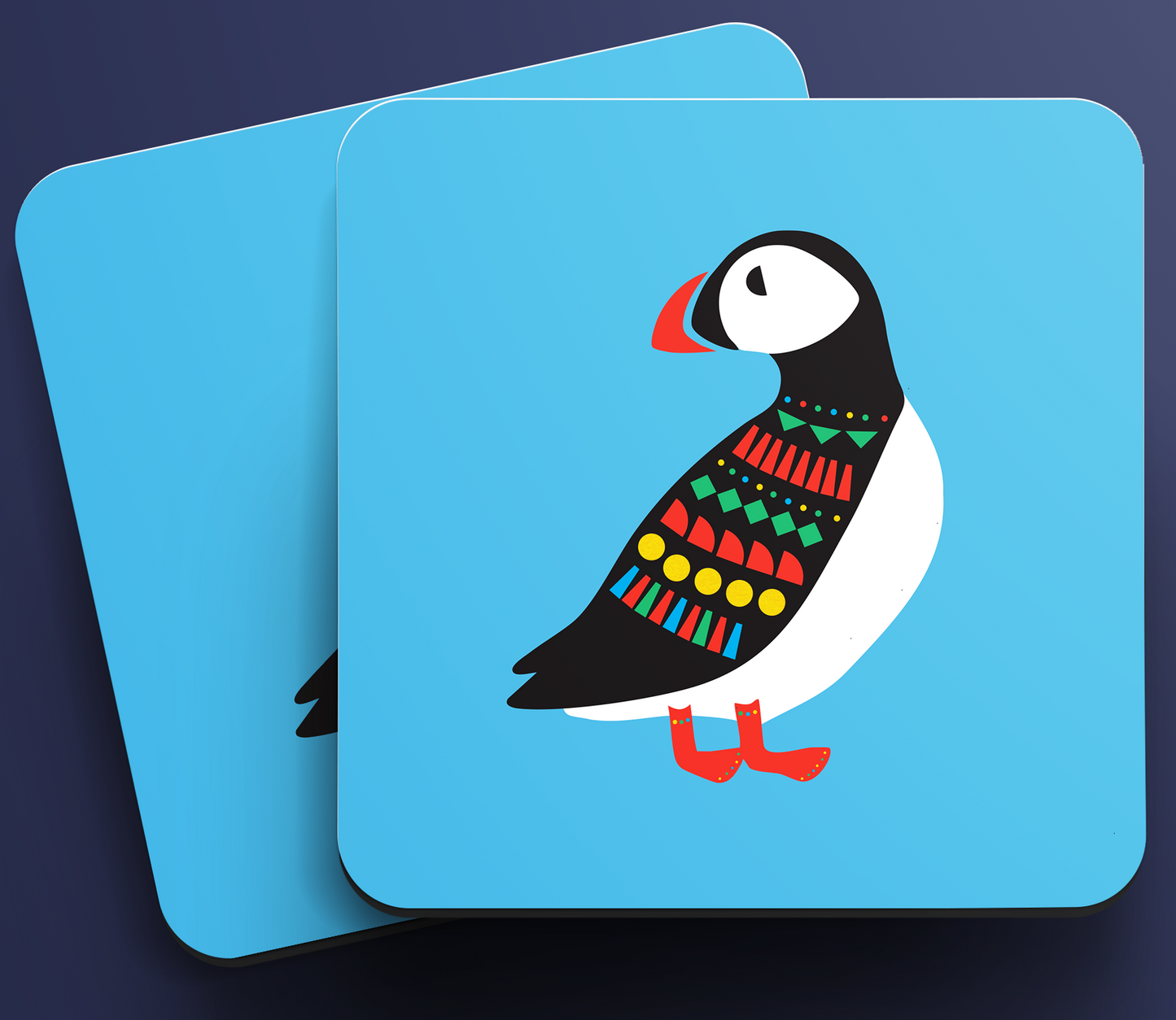 Christmas Puffin Coaster