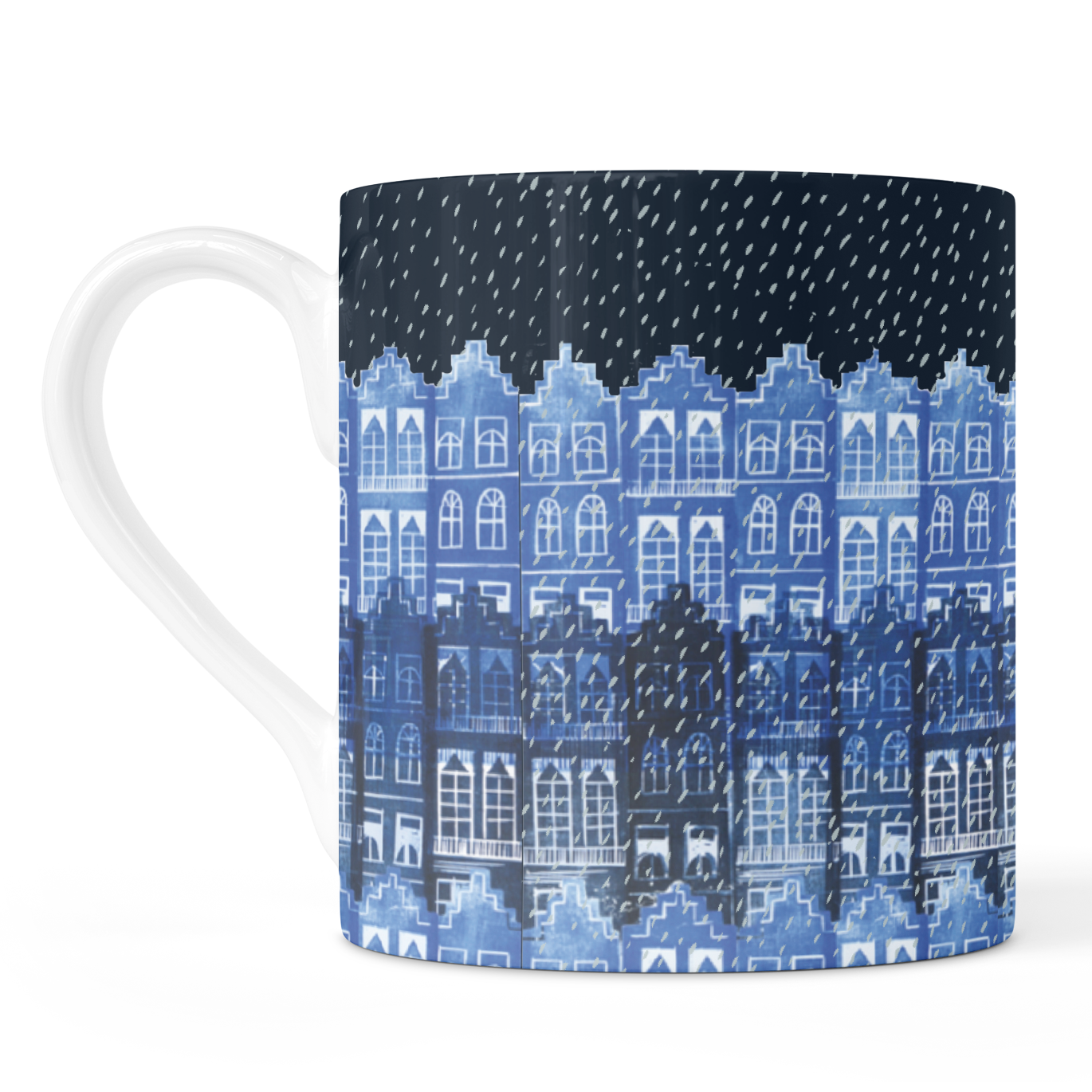 Snowy Edinburgh Bone China Mug