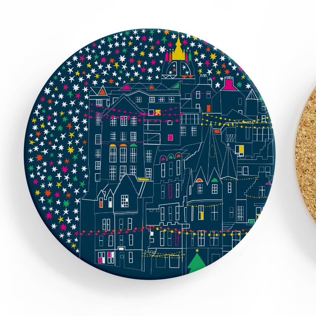 Starry Edinburgh Ceramic Coaster