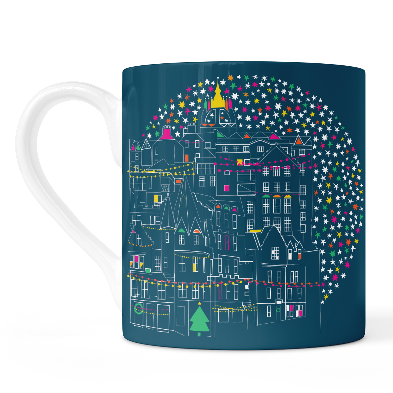 Starry Edinburgh Bone China Mug