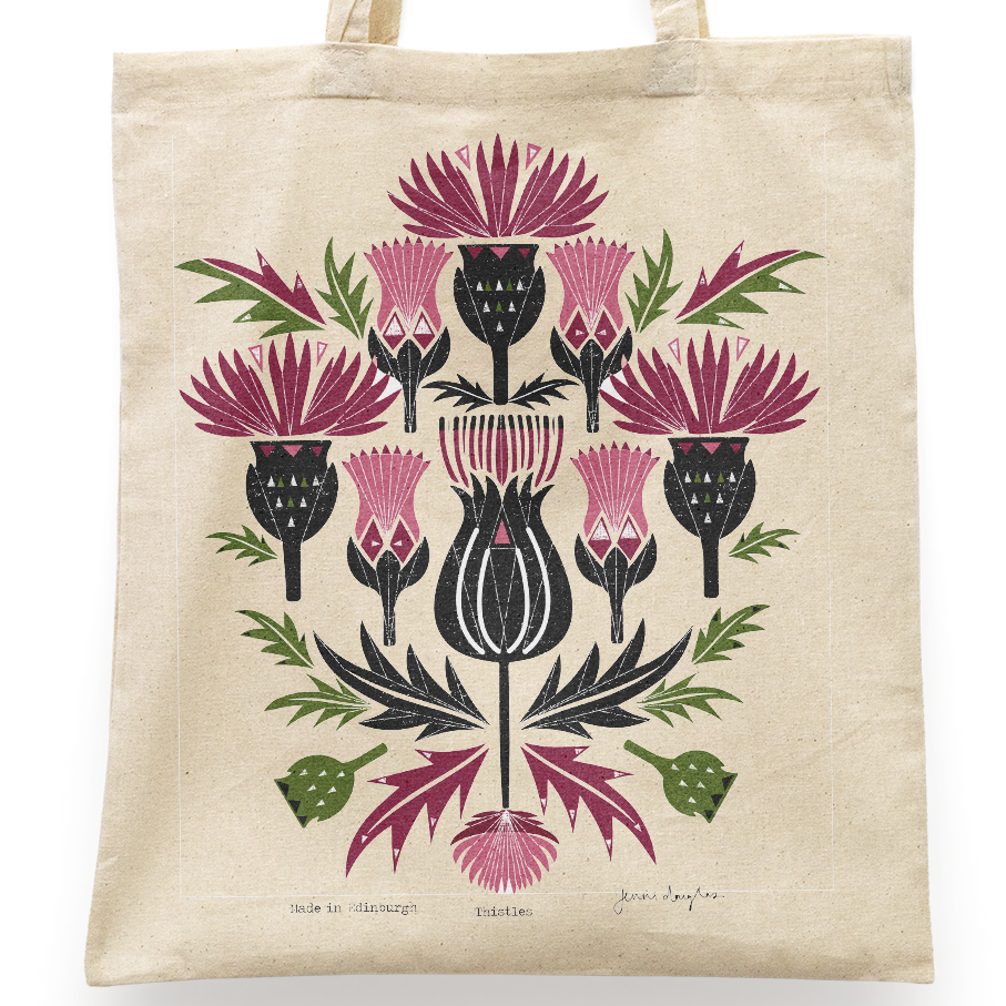 Thistles Rainproof Tote Bag