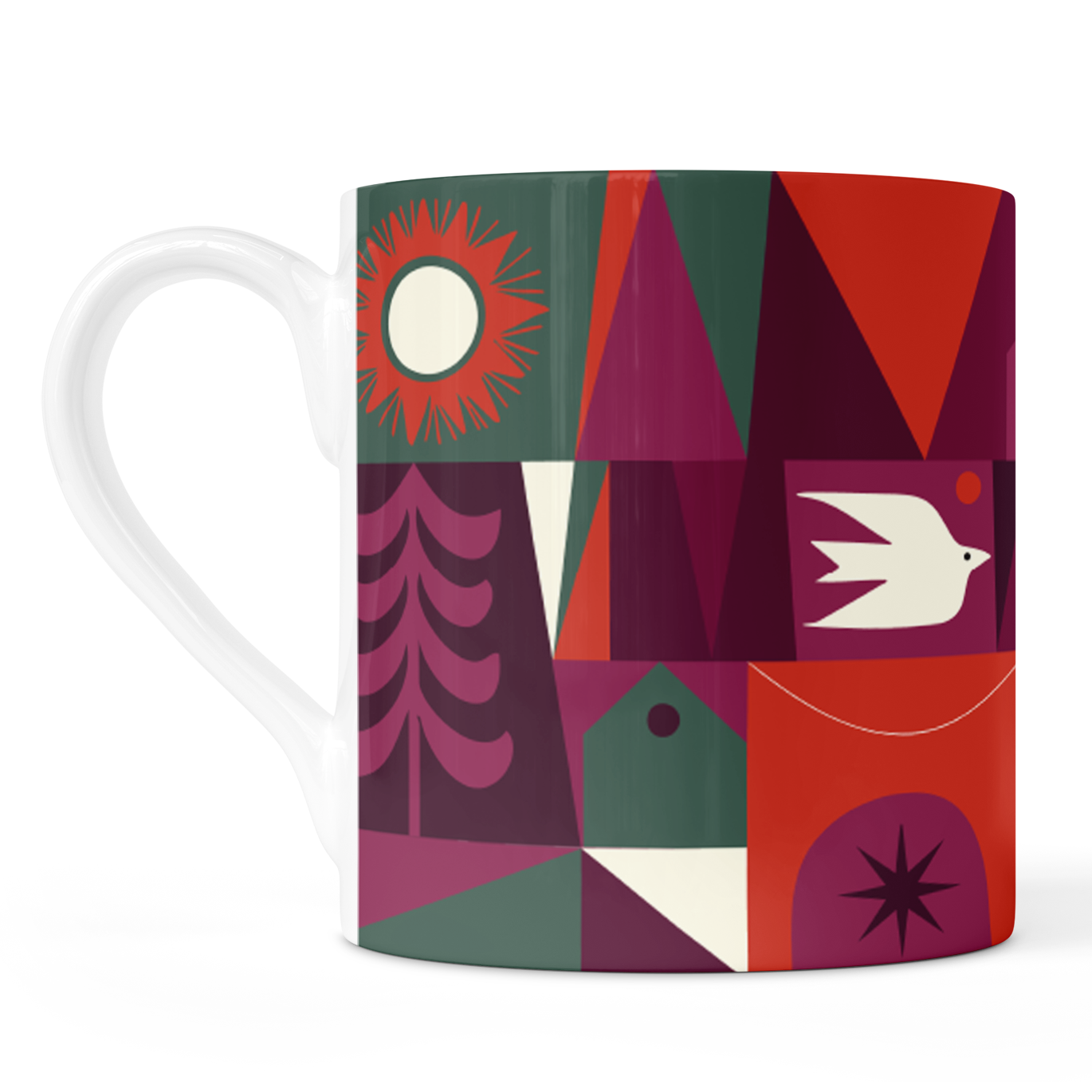 Winter Birds Bone China Mug