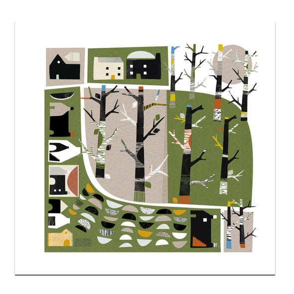 Woodland Village Large Card