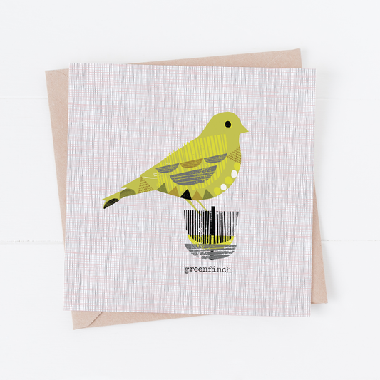 Greenfinch Art Card