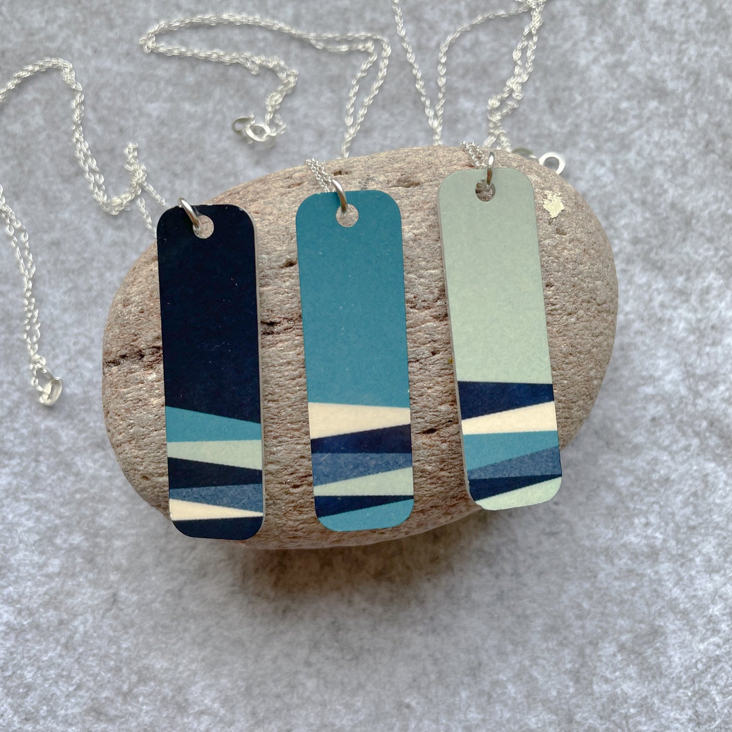 Long Strata Necklace (Teal)