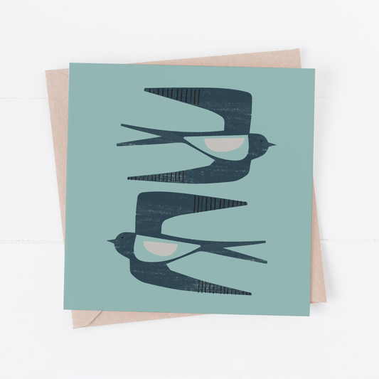 Swallows Art Card