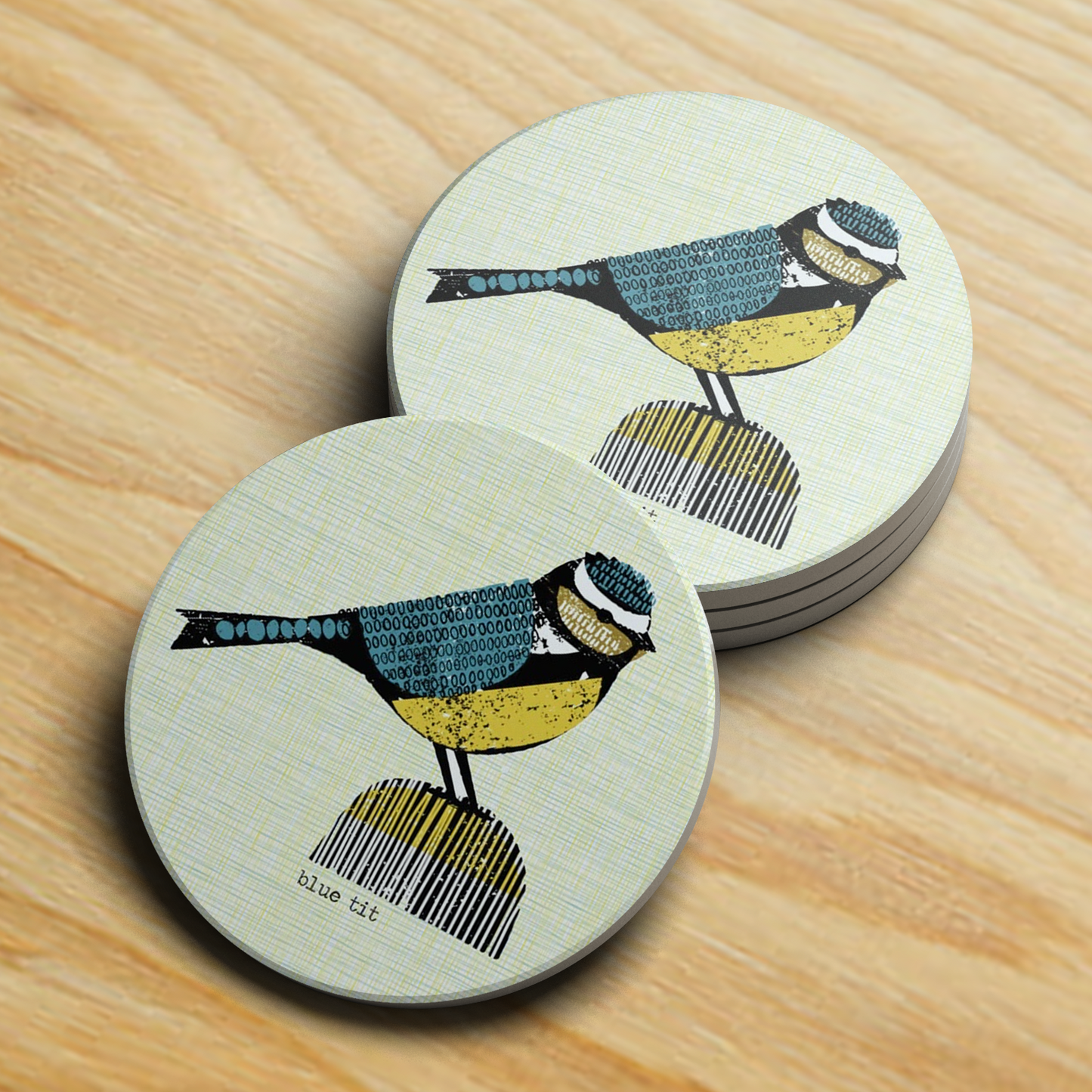 Bluetit Ceramic Coaster