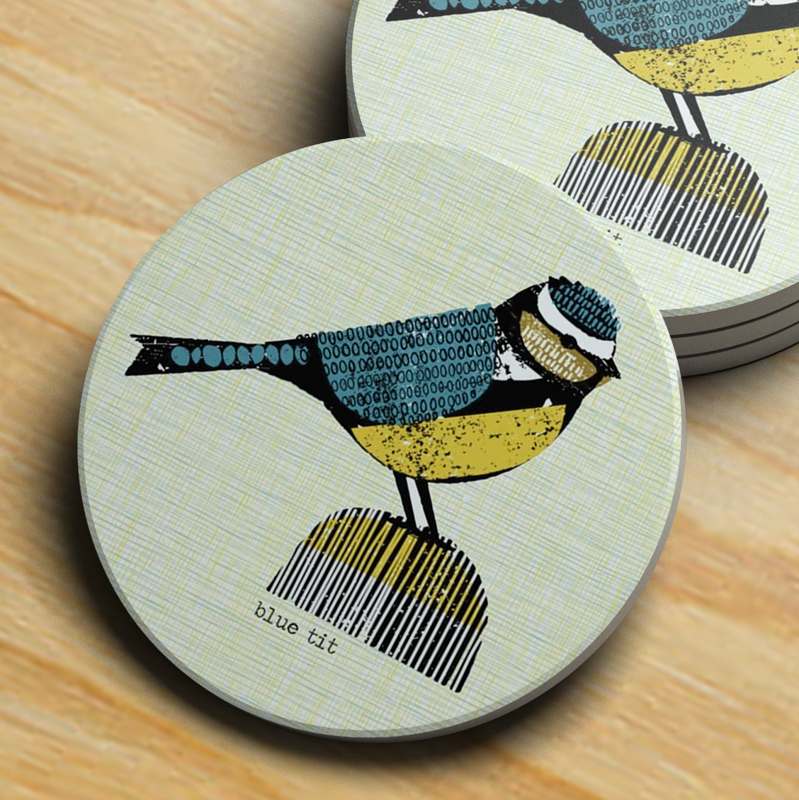 Bluetit Ceramic Coaster