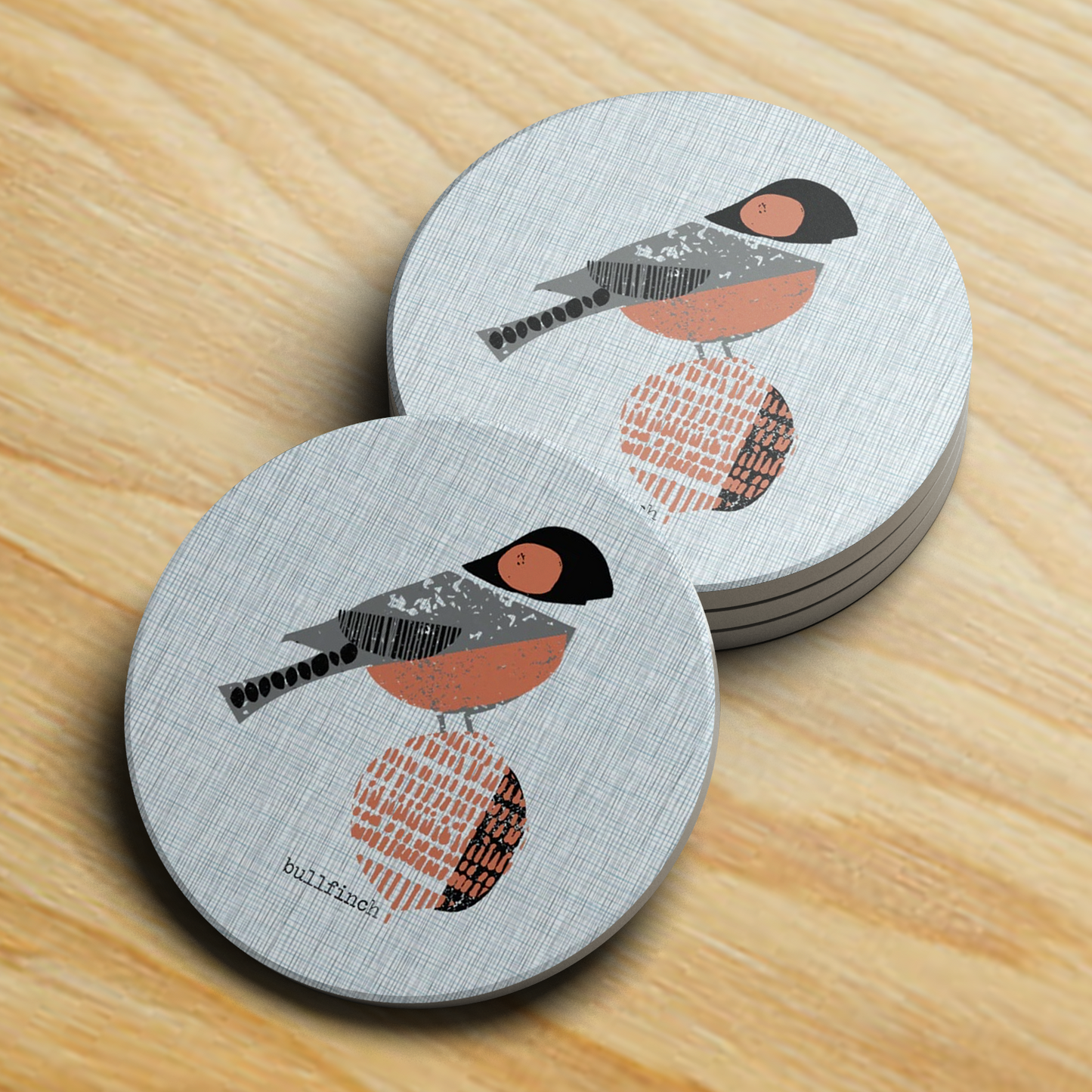 Bullfinch Ceramic Coaster