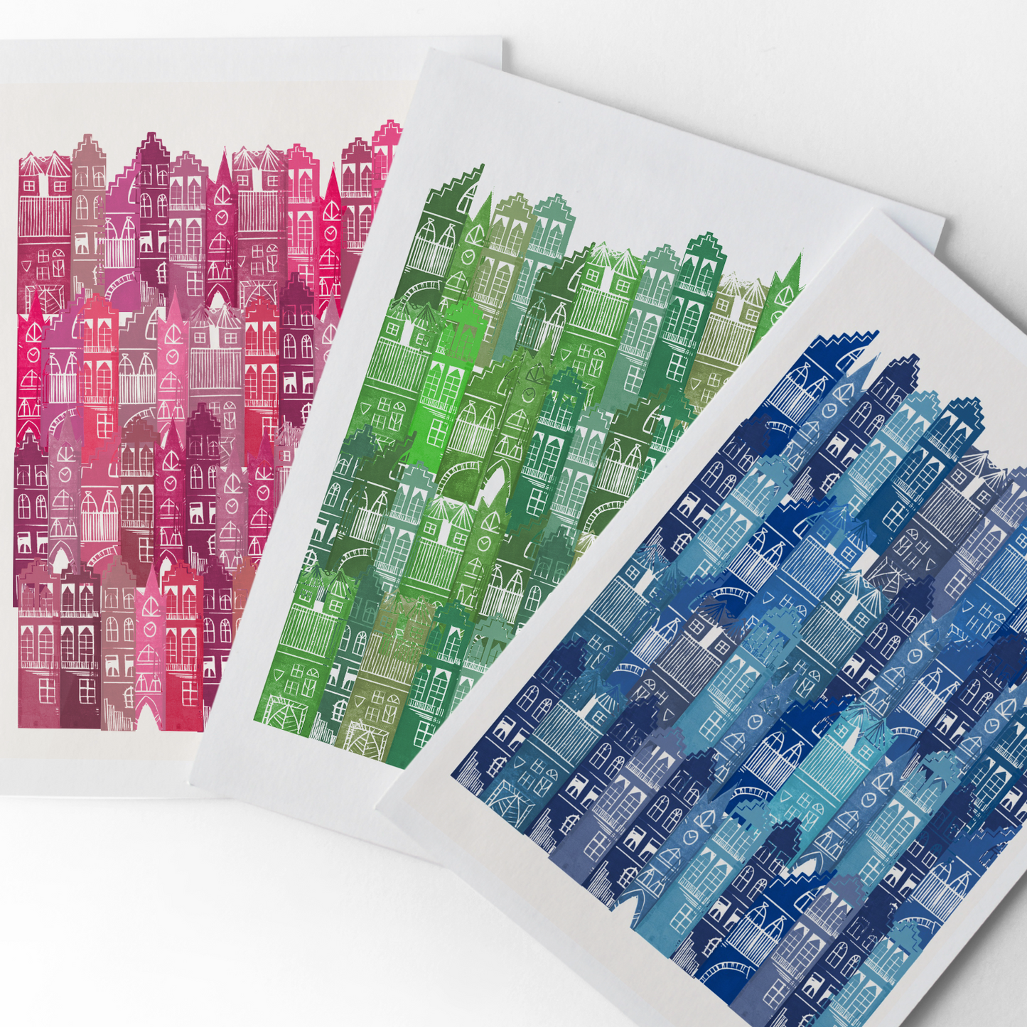 Pink Edinburgh Cityscape Print