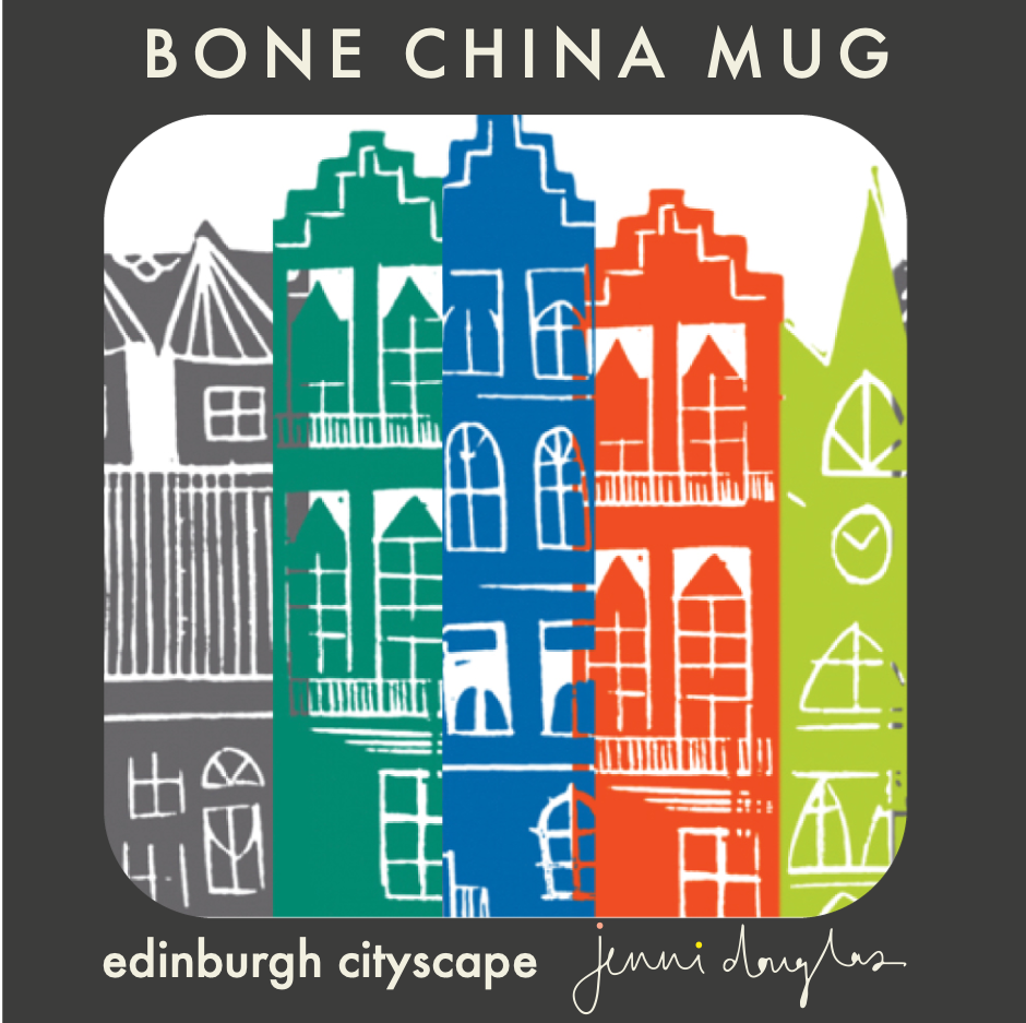 Edinburgh Cityscape Bone China Mug