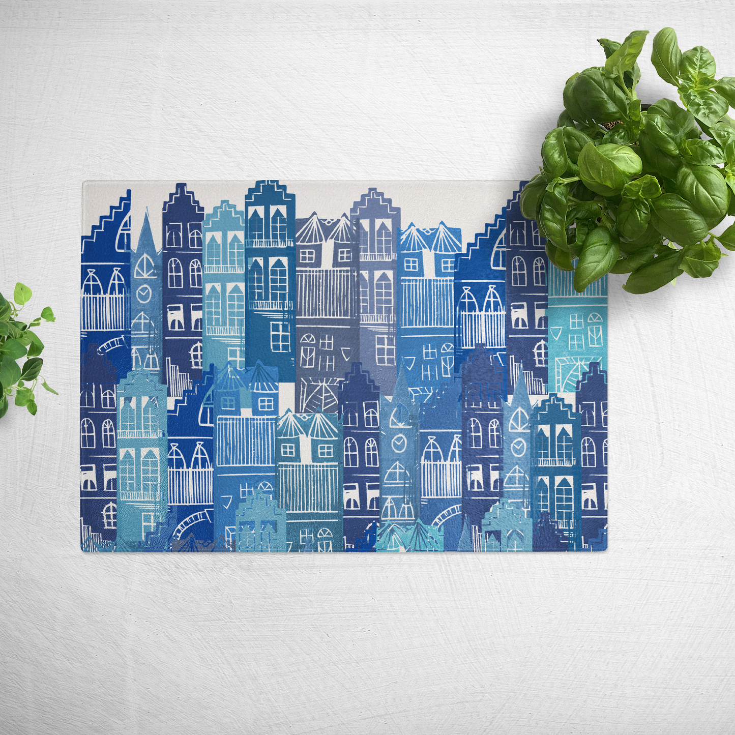 Blue Edinburgh Cityscape Large Worktop Saver