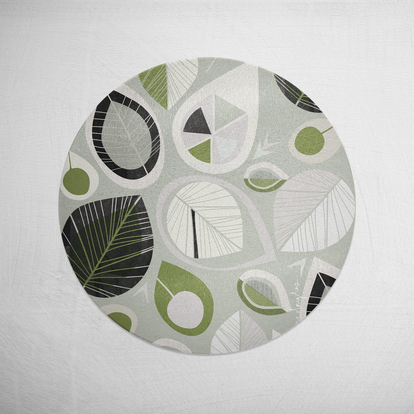 Greenery Glass Pot Stand / Trivet