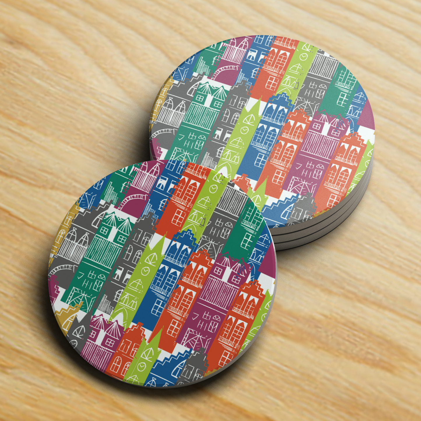 Edinburgh Cityscape Ceramic Coaster