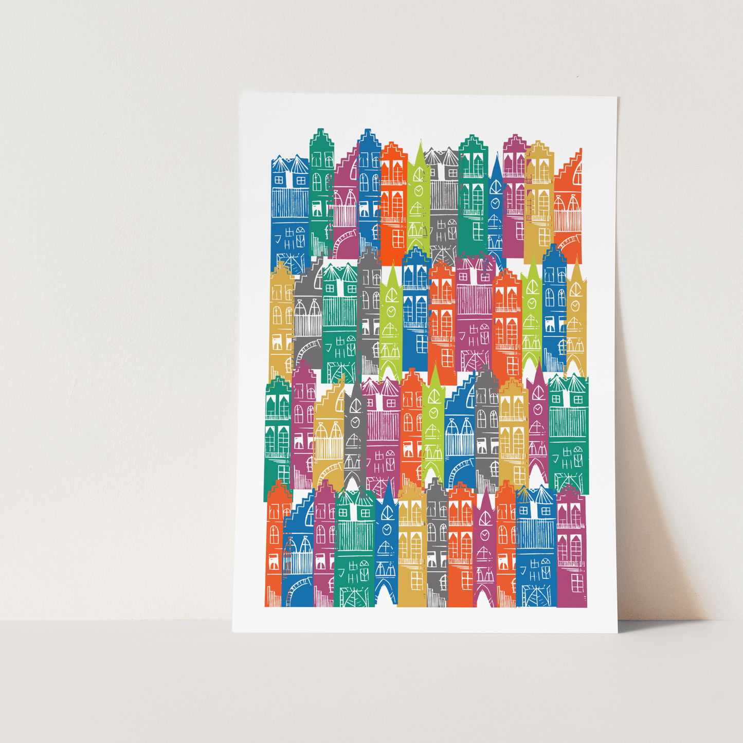Rainbow Edinburgh Cityscape Print