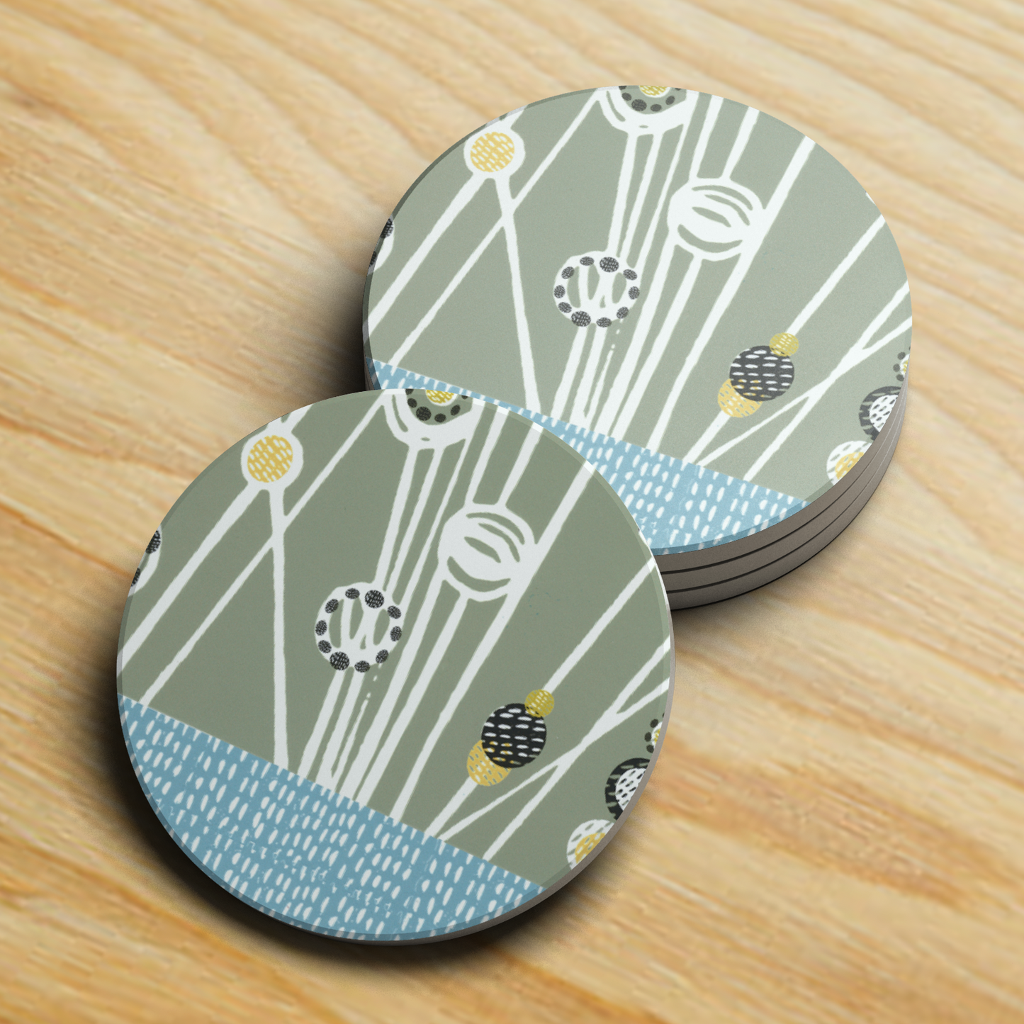Sage Meadow Ceramic Coaster