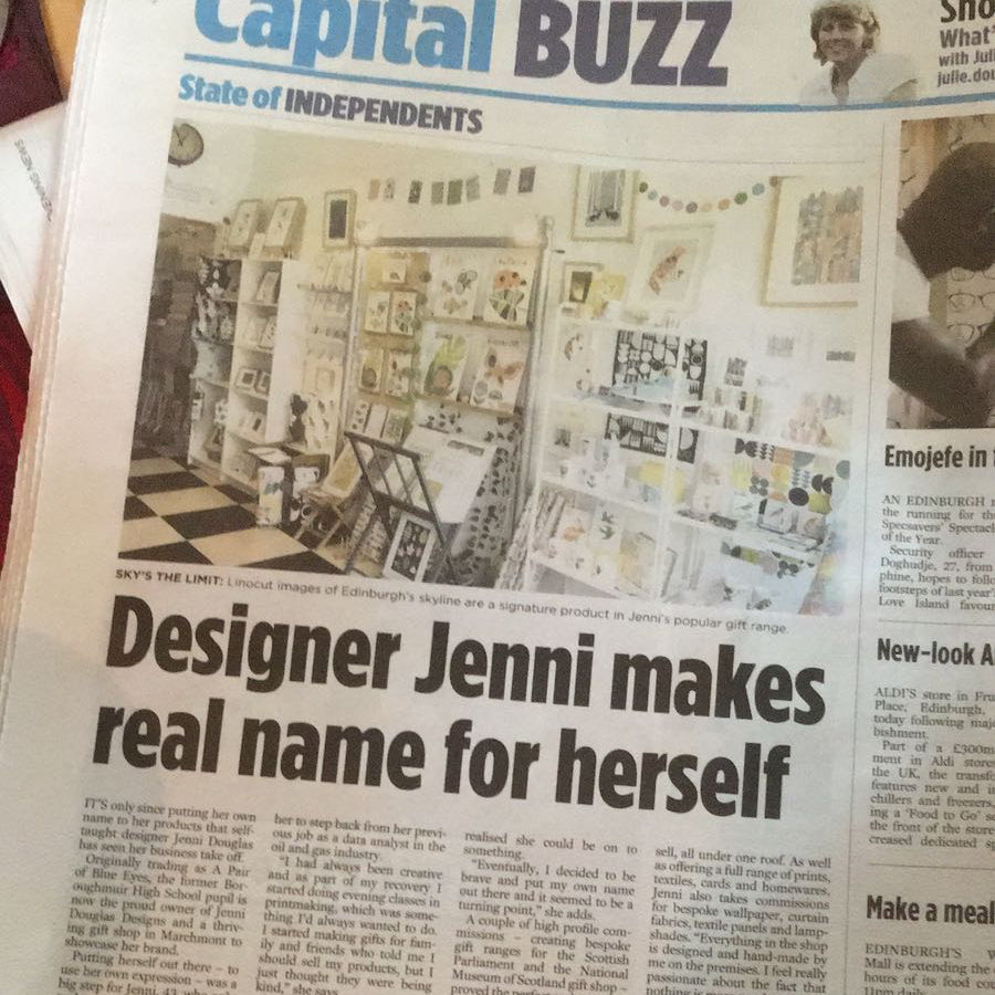 Jenni Douglas Designs in the Press