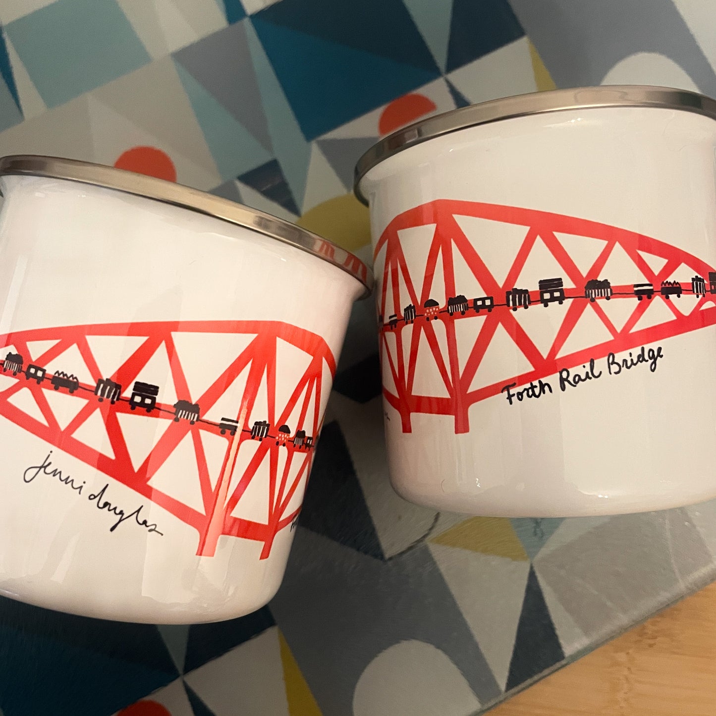 Forth Bridge Enamel Mug
