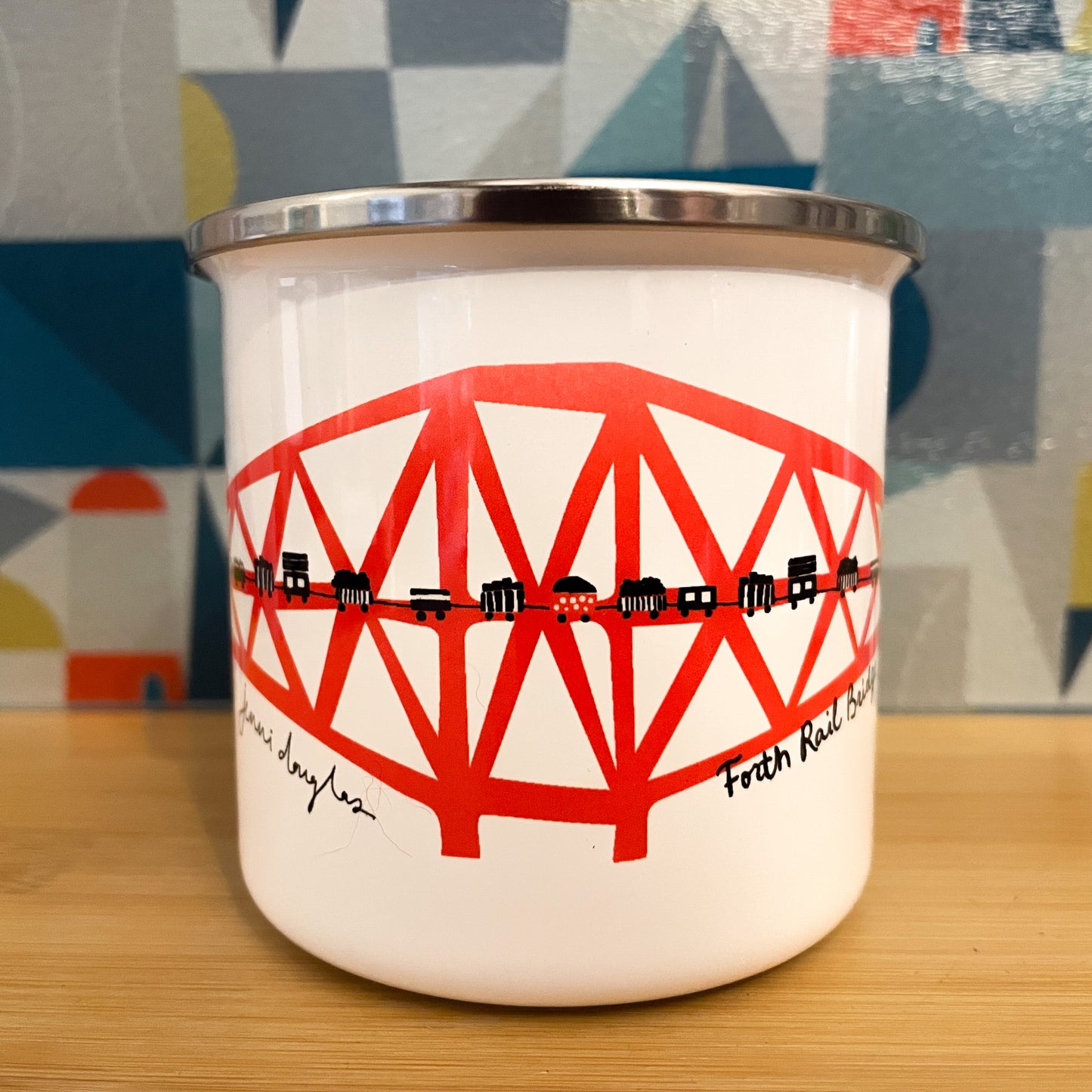 Forth Bridge Enamel Mug