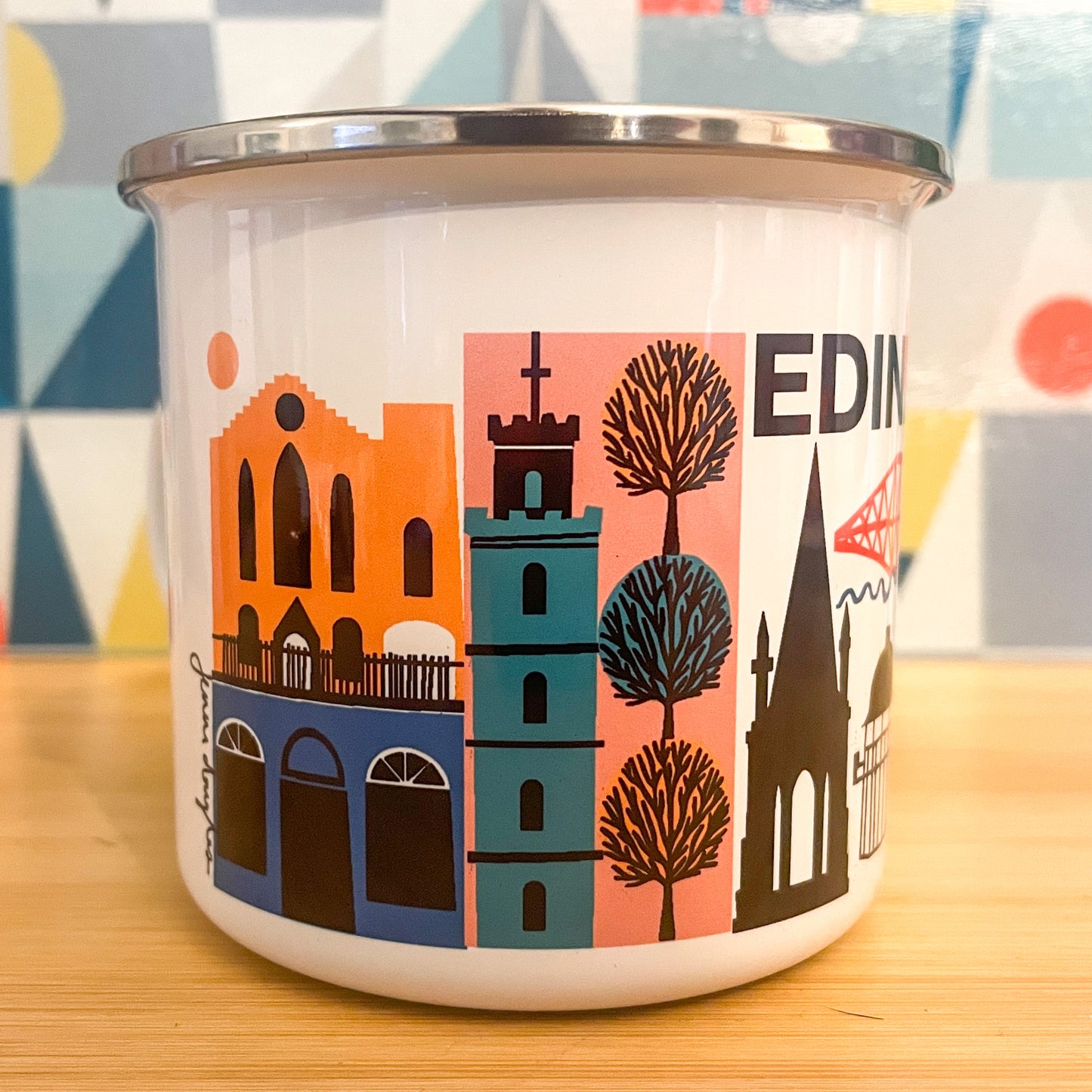 Edinburgh Landmarks Enamel Mug